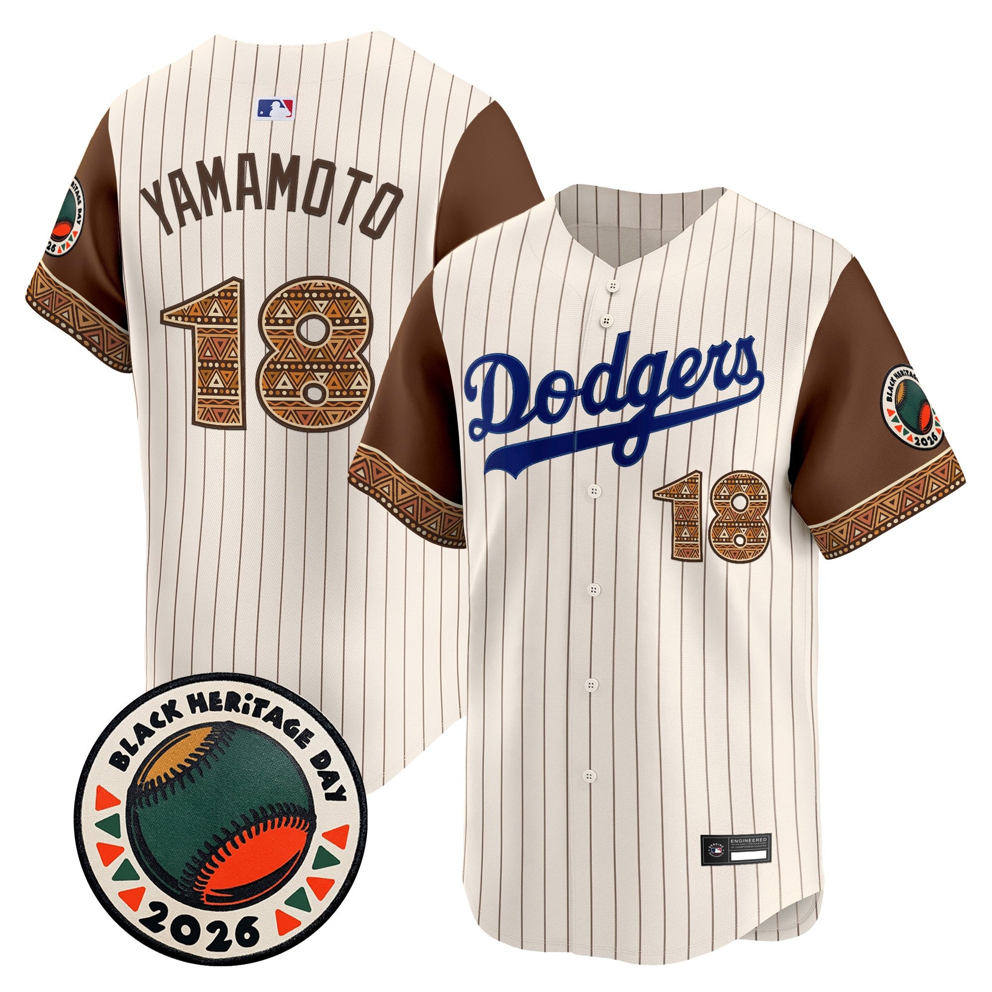 Men's Los Angeles Dodgers 2026 Black Heritage Day Vapor Premier Limited Jersey - Stitched