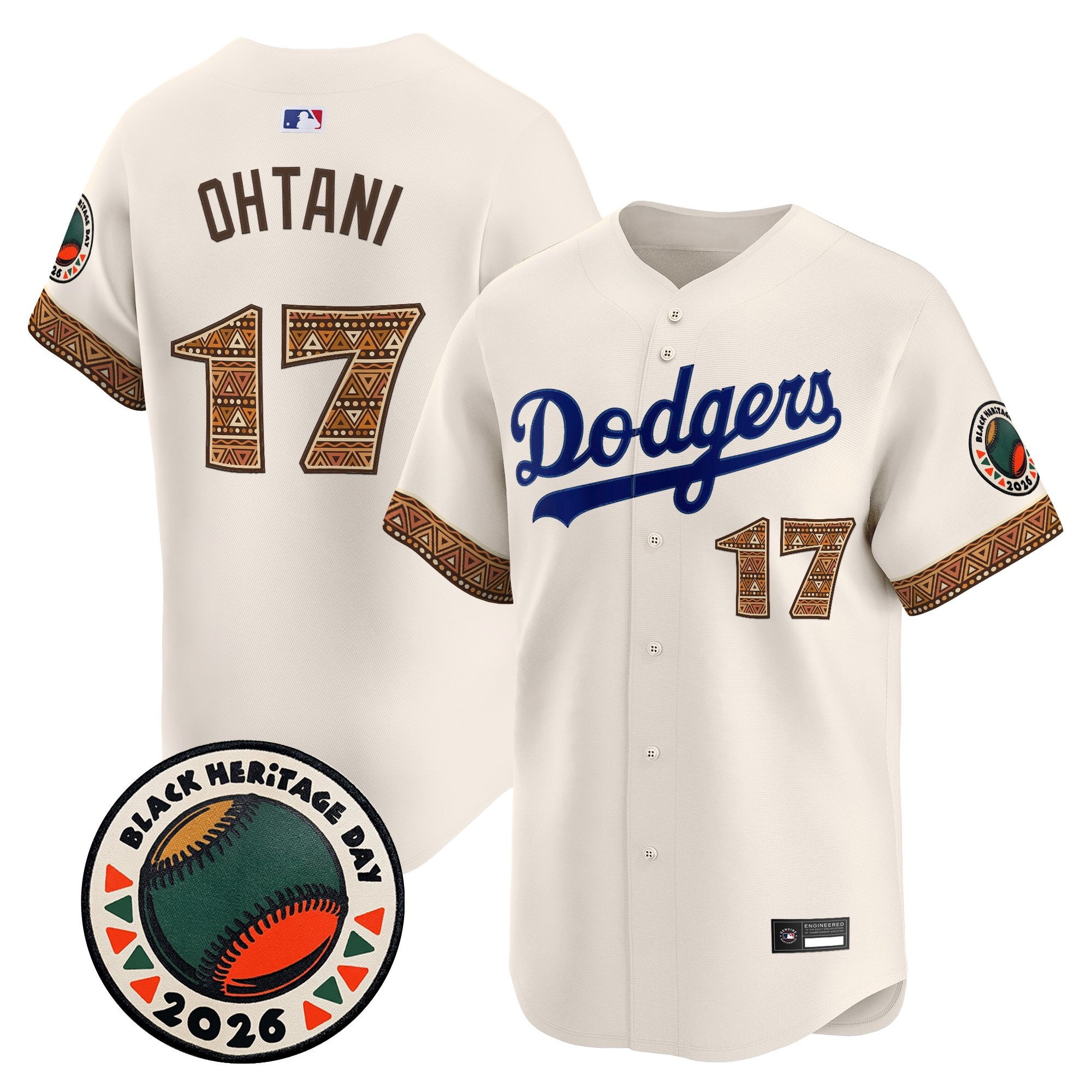 Men's Los Angeles Dodgers 2026 Black Heritage Day Vapor Premier Limited Jersey - Stitched