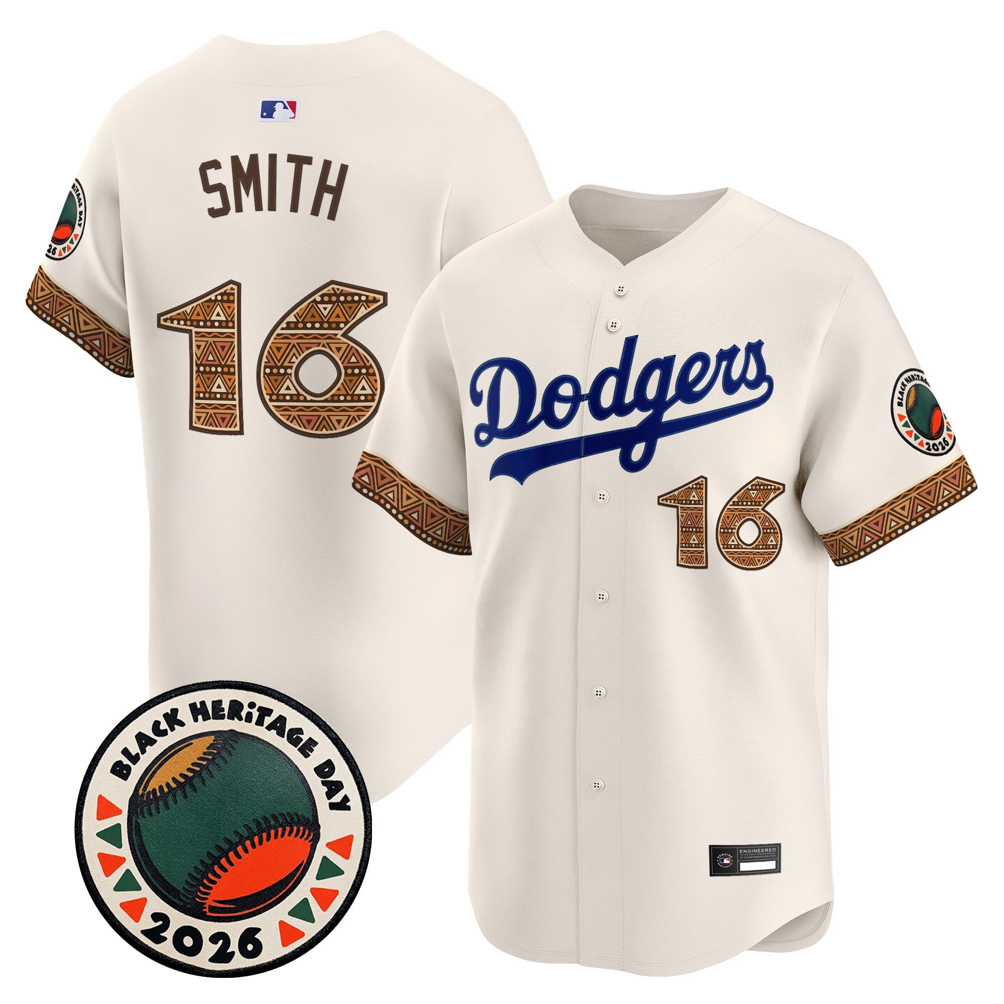 Men's Los Angeles Dodgers 2026 Black Heritage Day Vapor Premier Limited Jersey - Stitched