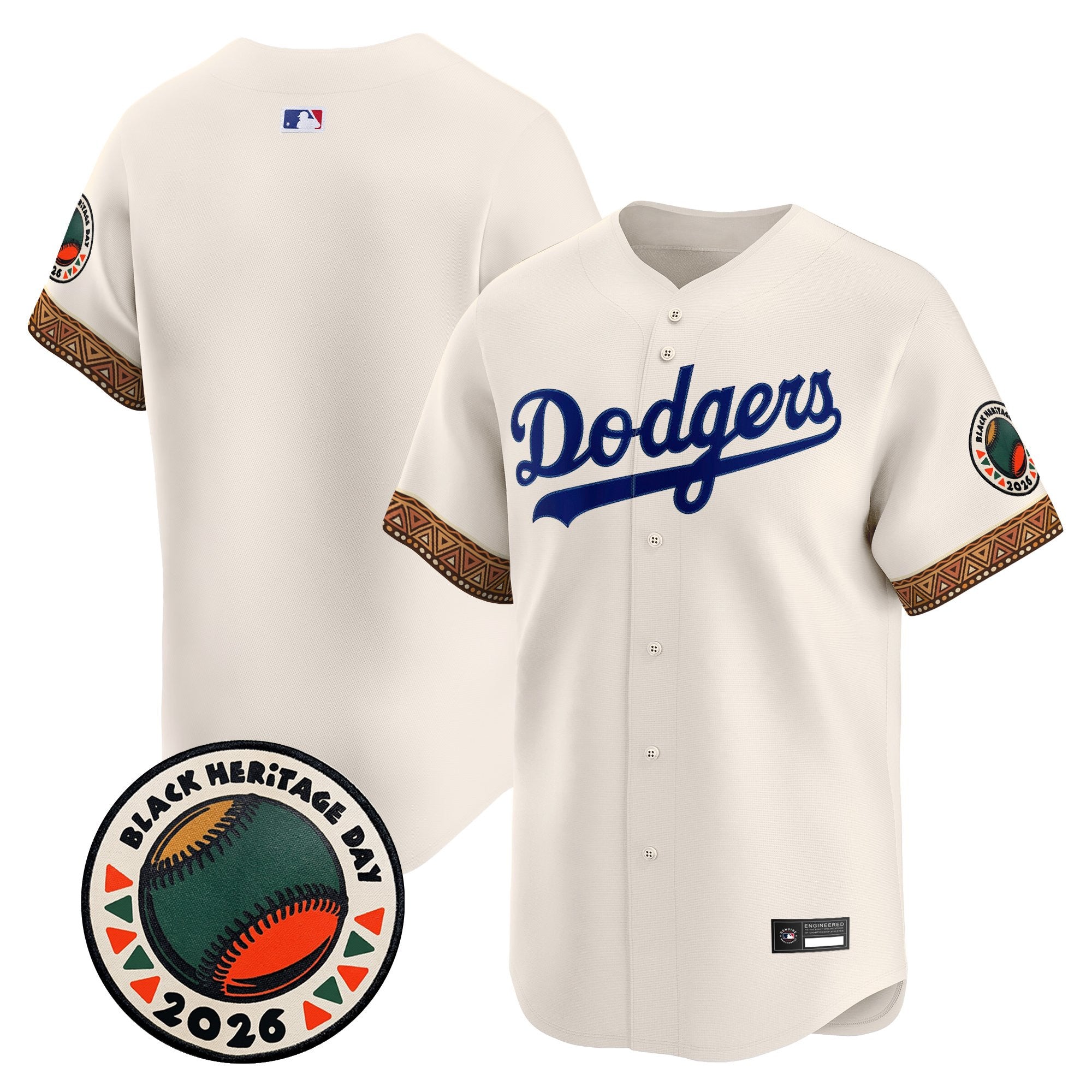 Men's Los Angeles Dodgers 2026 Black Heritage Day Vapor Premier Limited Jersey - Stitched