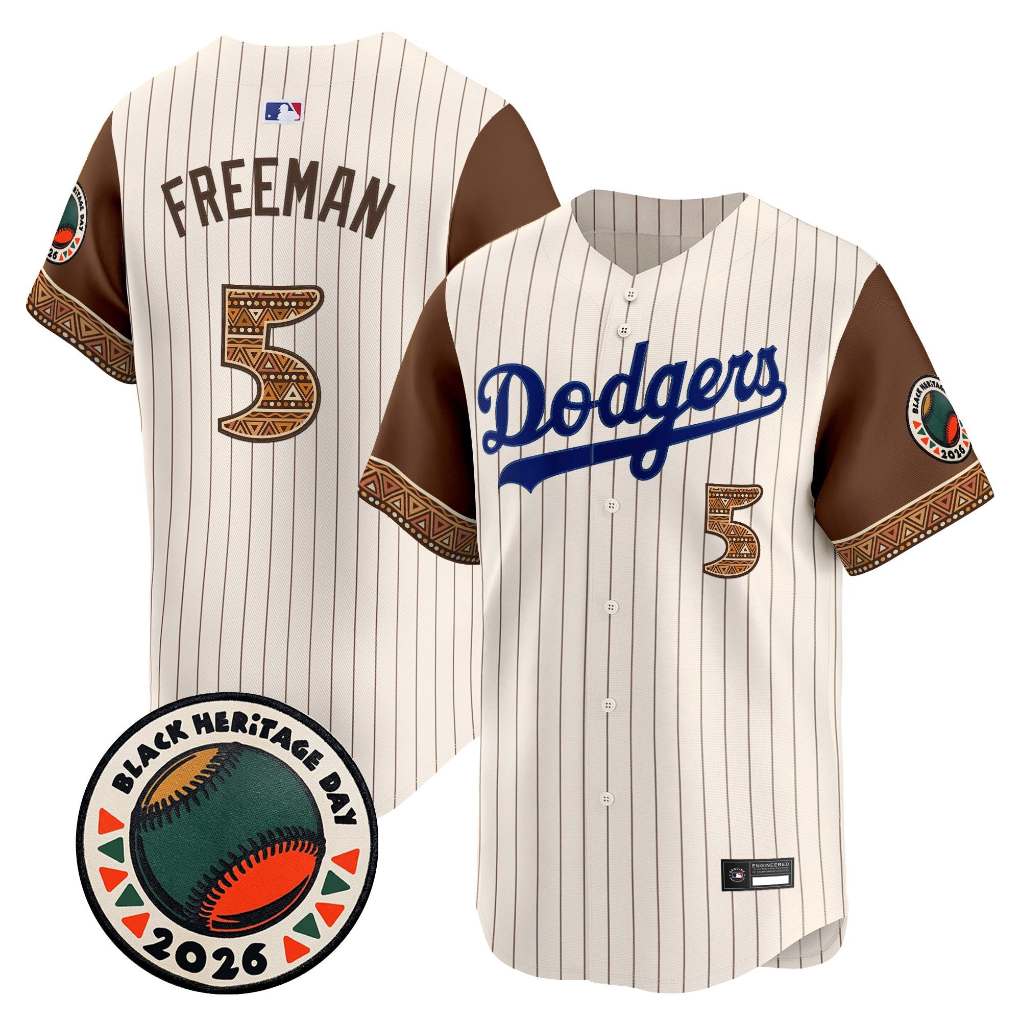 Men's Los Angeles Dodgers 2026 Black Heritage Day Vapor Premier Limited Jersey - Stitched