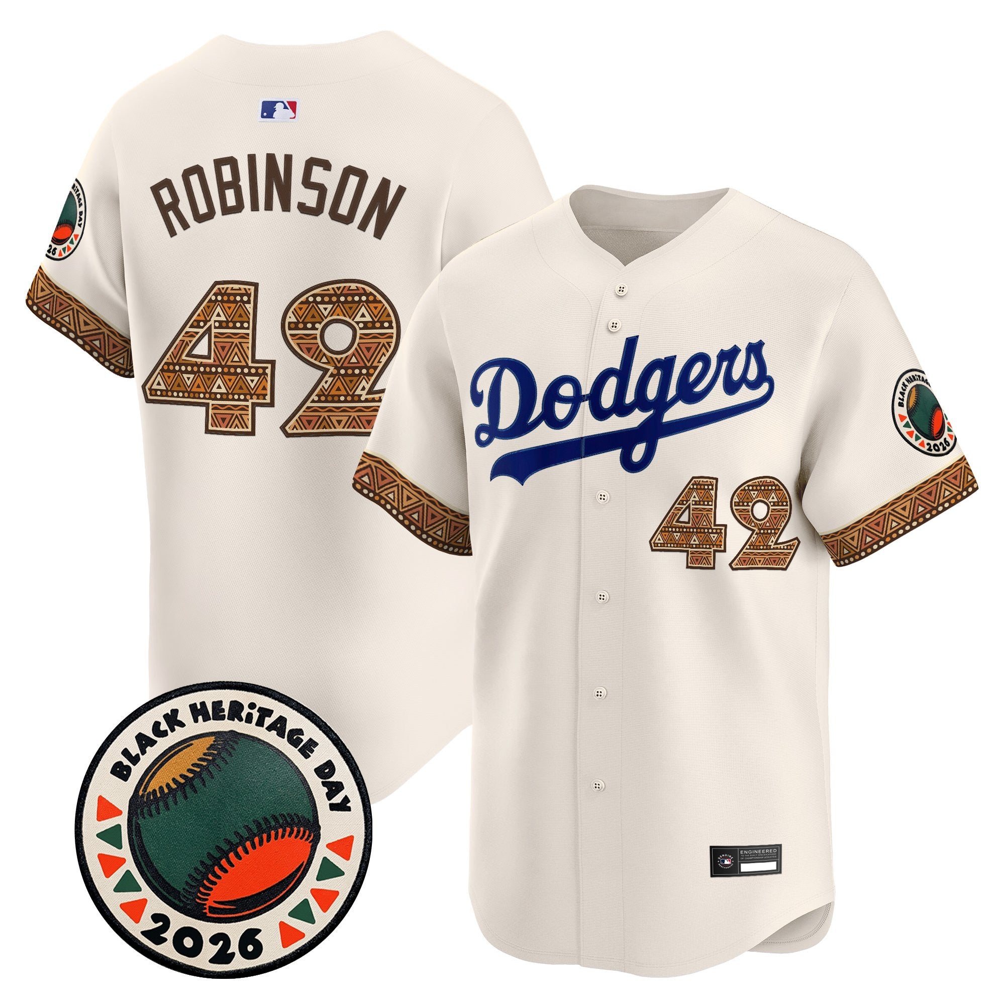 Men's Los Angeles Dodgers 2026 Black Heritage Day Vapor Premier Limited Jersey - Stitched