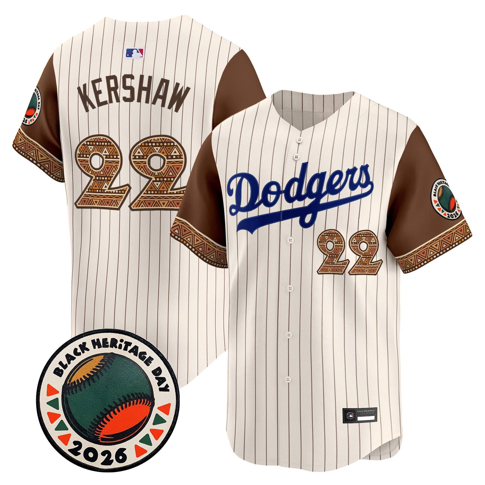 Men's Los Angeles Dodgers 2026 Black Heritage Day Vapor Premier Limited Jersey - Stitched
