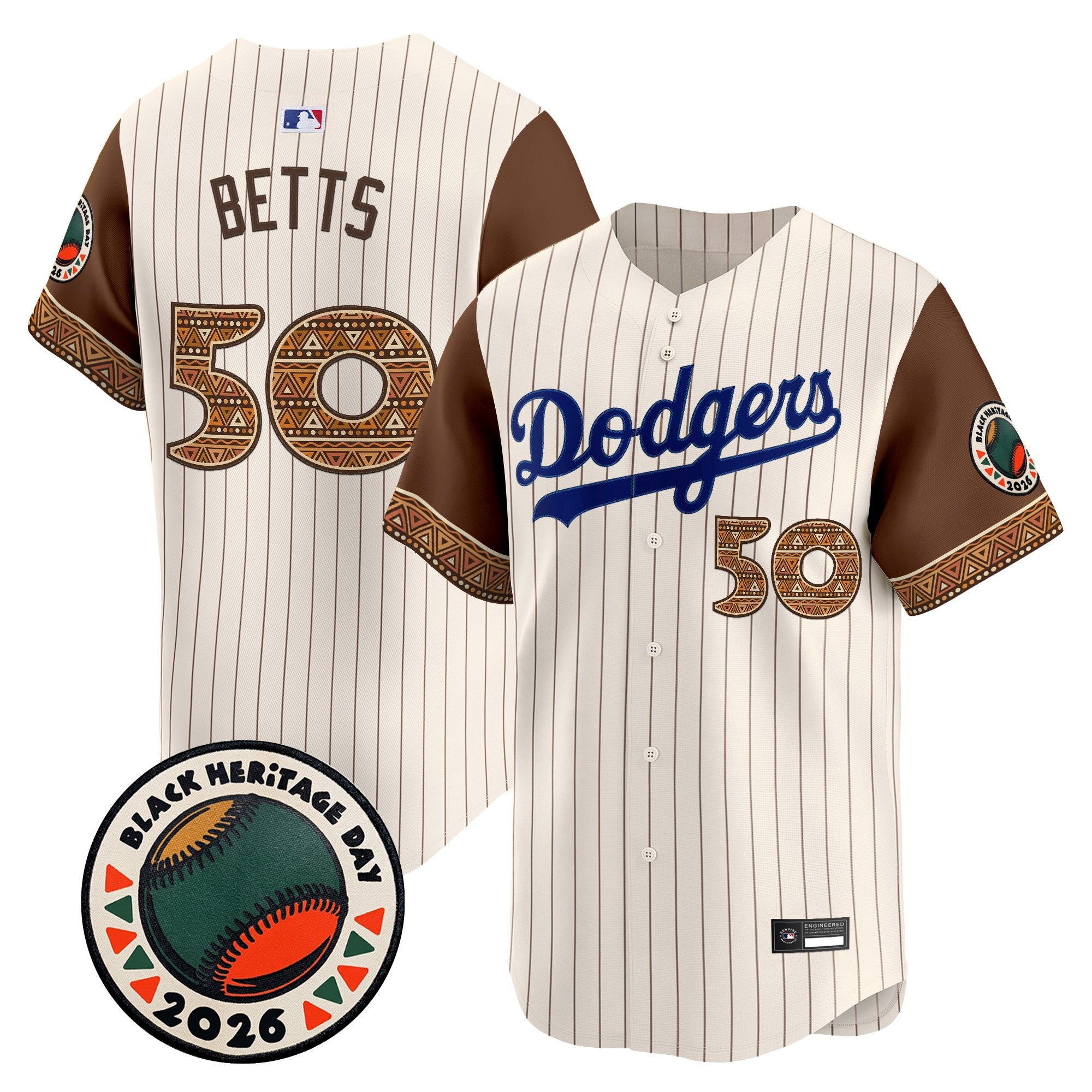 Men's Los Angeles Dodgers 2026 Black Heritage Day Vapor Premier Limited Jersey - Stitched