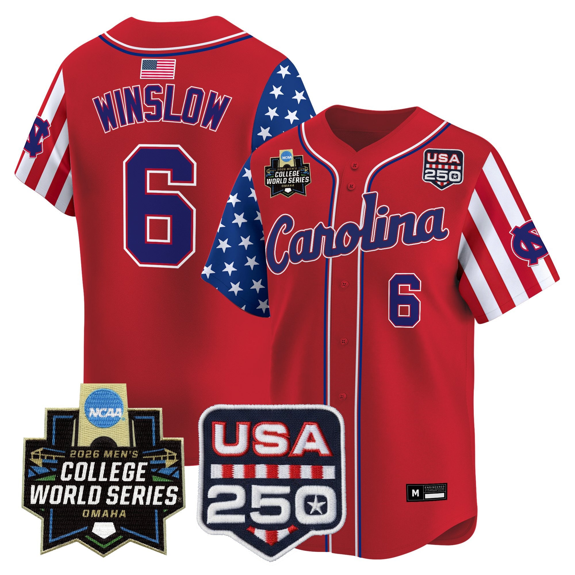 Men's North Carolina Tar Heels 2026 World Series "America 250 Edition" Vapor Premier Limited Jersey - All Stitched