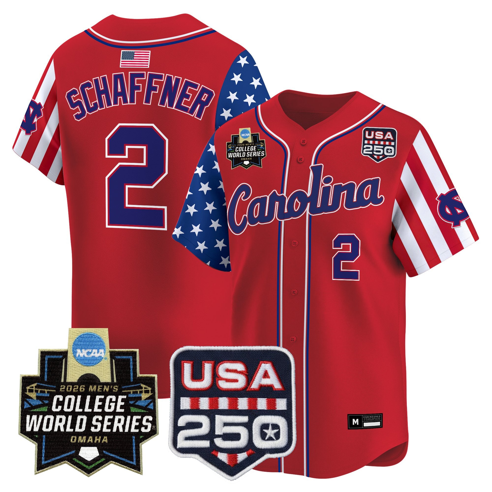 Men's North Carolina Tar Heels 2026 World Series "America 250 Edition" Vapor Premier Limited Jersey - All Stitched