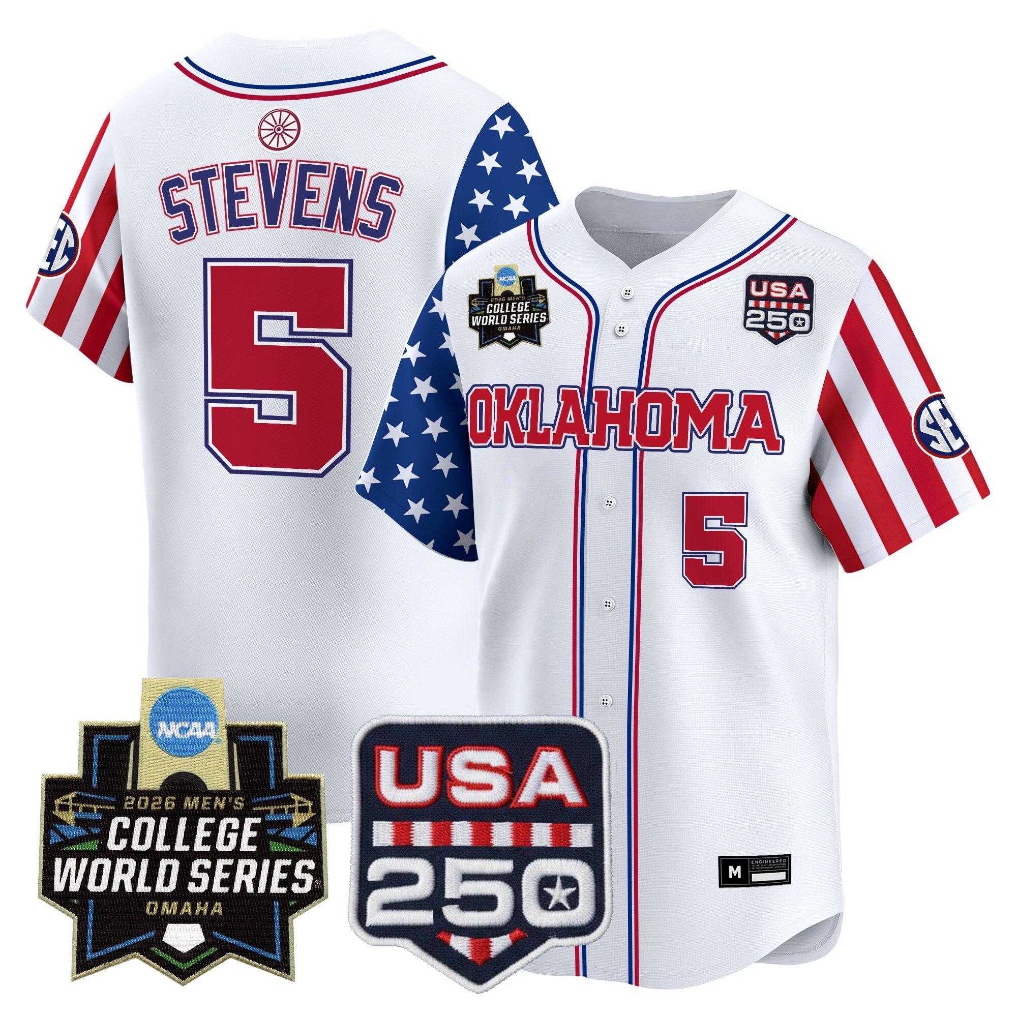 Men's Oklahoma Sooners 2026 World Series "America 250 Edition" Vapor Premier Limited Jersey - All Stitched