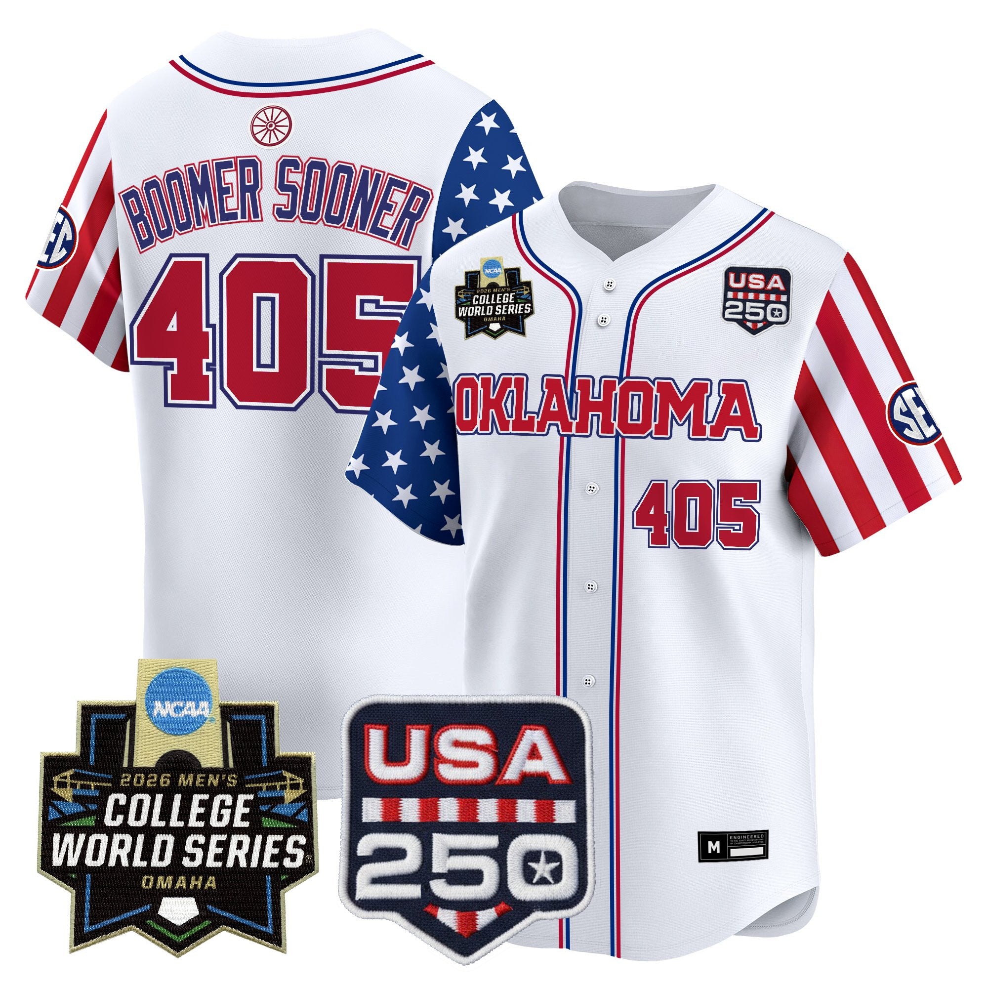 Men's Oklahoma Sooners 2026 World Series "America 250 Edition" Vapor Premier Limited Jersey - All Stitched