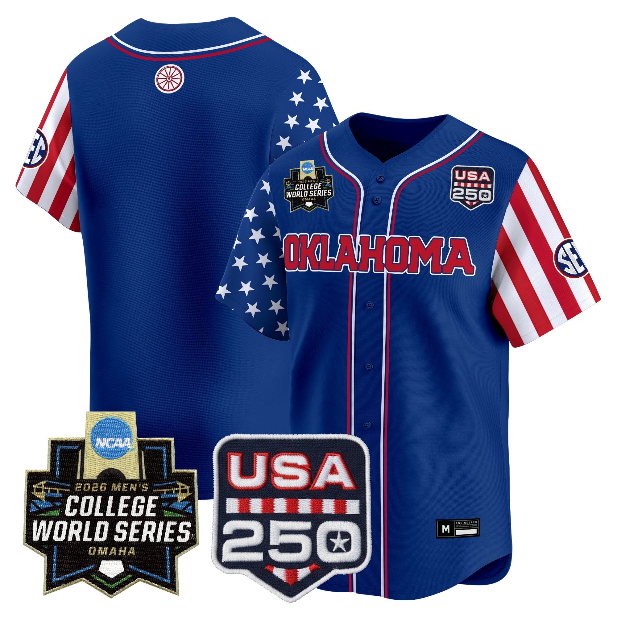 Men's Oklahoma Sooners 2026 World Series "America 250 Edition" Vapor Premier Limited Jersey - All Stitched