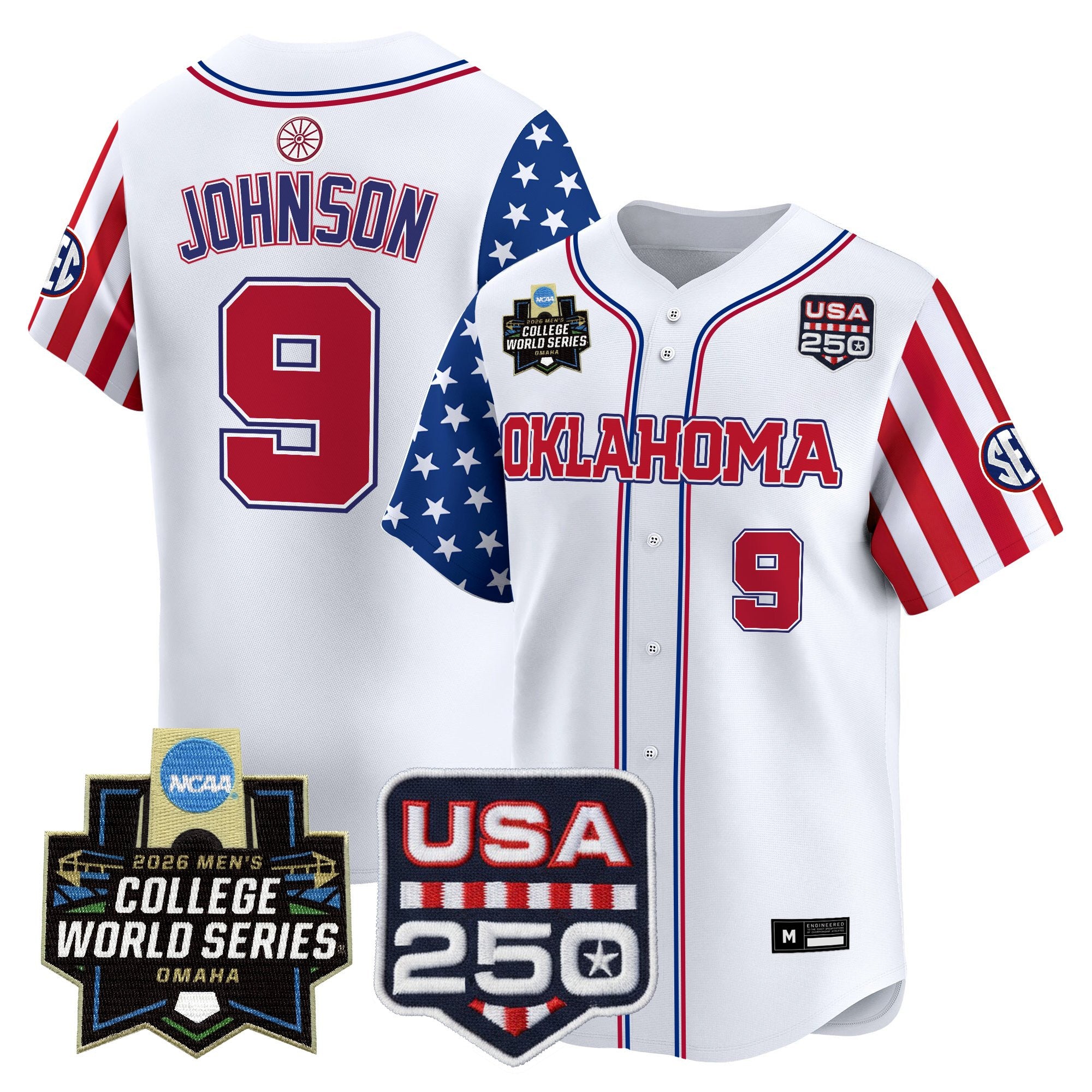 Men's Oklahoma Sooners 2026 World Series "America 250 Edition" Vapor Premier Limited Jersey - All Stitched