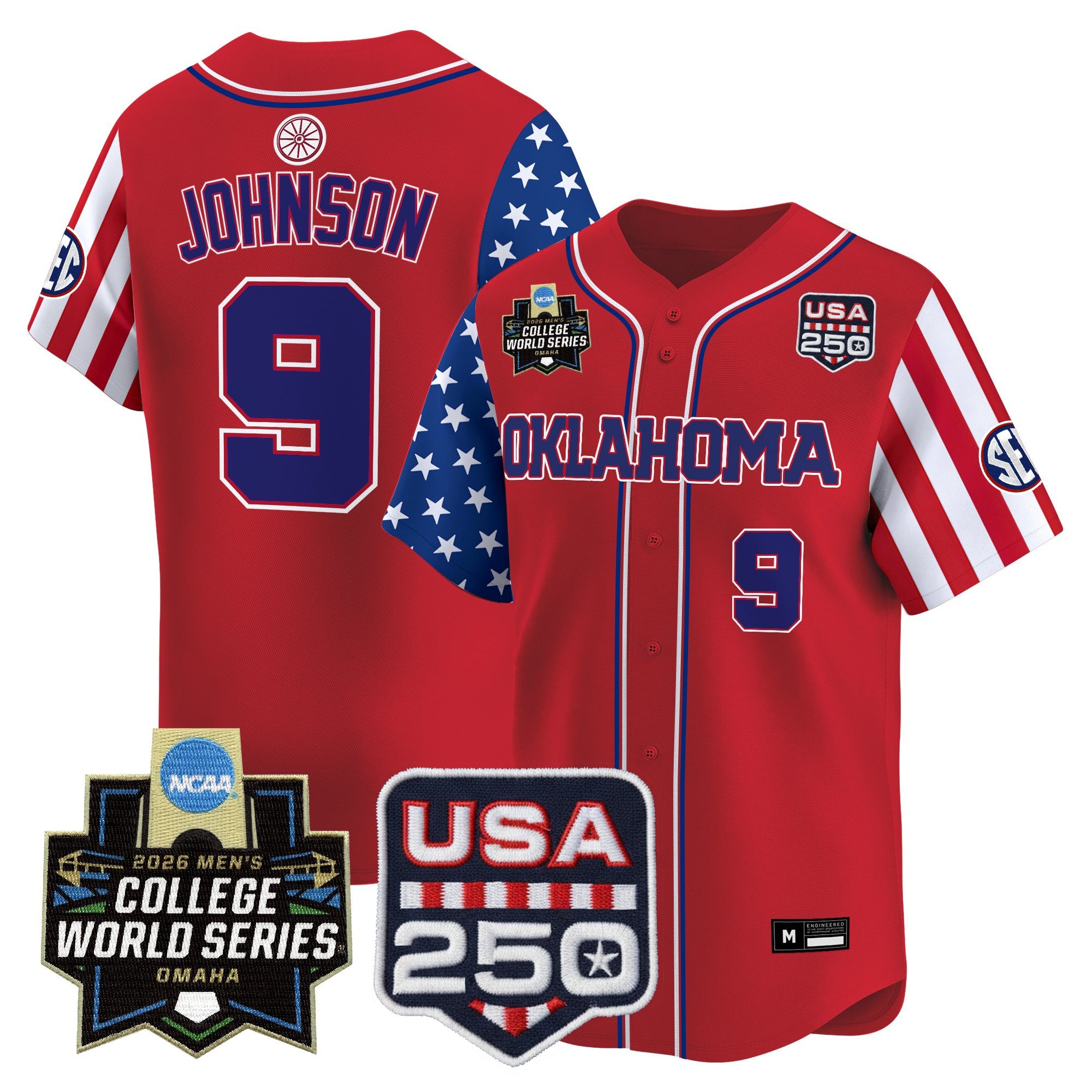 Men's Oklahoma Sooners 2026 World Series "America 250 Edition" Vapor Premier Limited Jersey - All Stitched