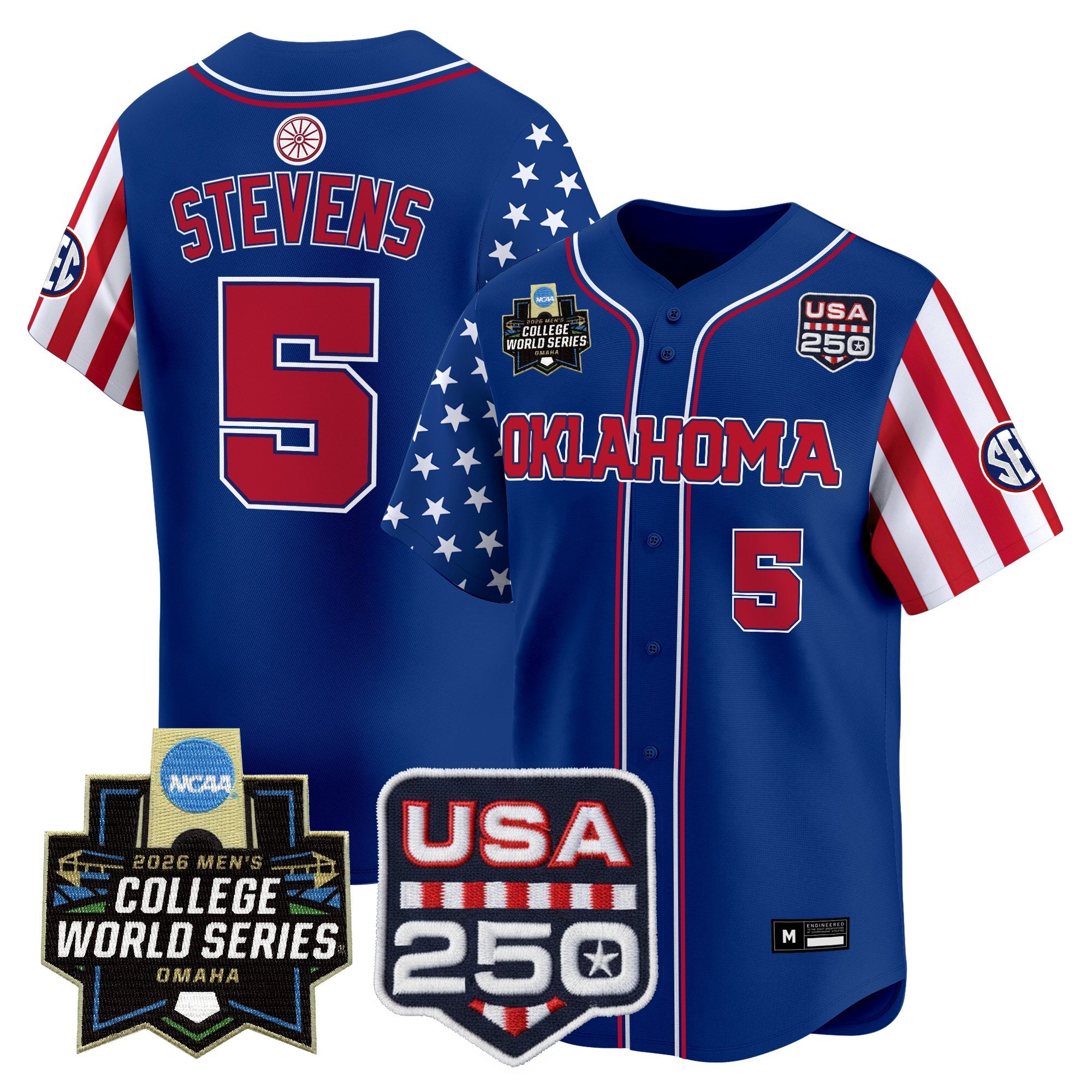 Men's Oklahoma Sooners 2026 World Series "America 250 Edition" Vapor Premier Limited Jersey - All Stitched