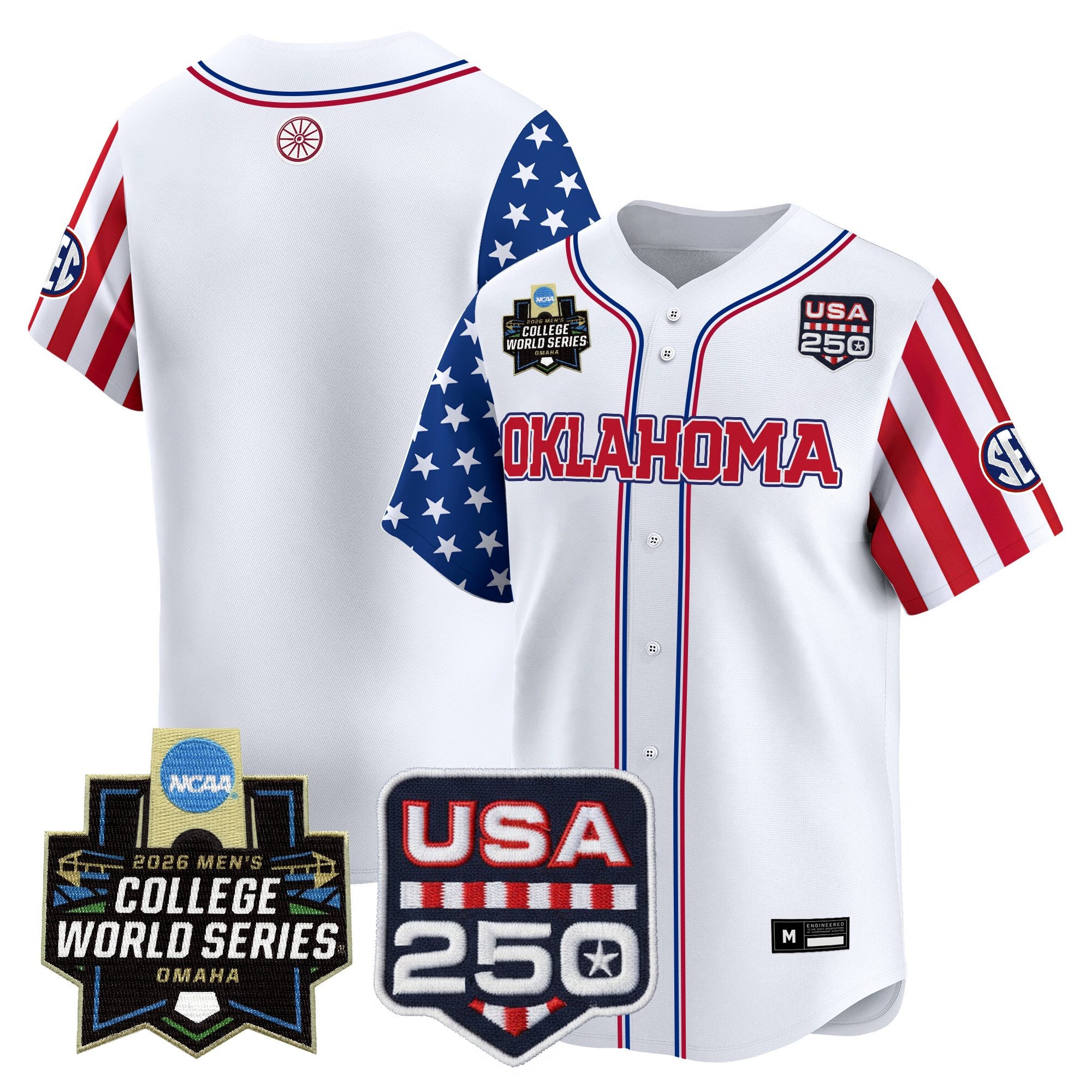 Men's Oklahoma Sooners 2026 World Series "America 250 Edition" Vapor Premier Limited Jersey - All Stitched