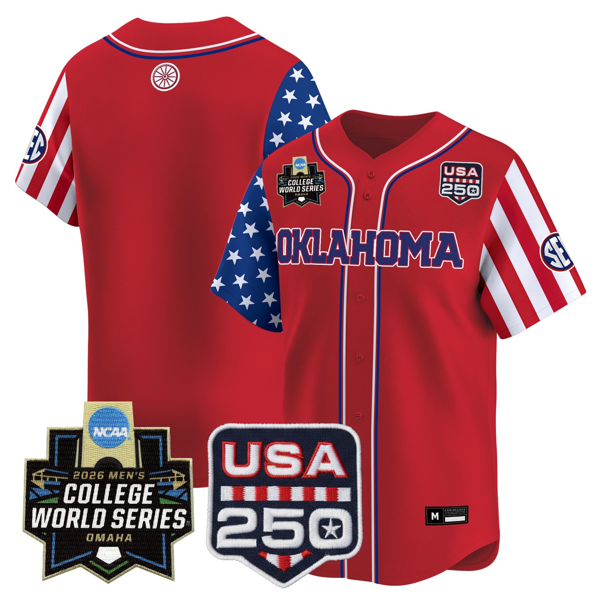 Men's Oklahoma Sooners 2026 World Series "America 250 Edition" Vapor Premier Limited Jersey - All Stitched