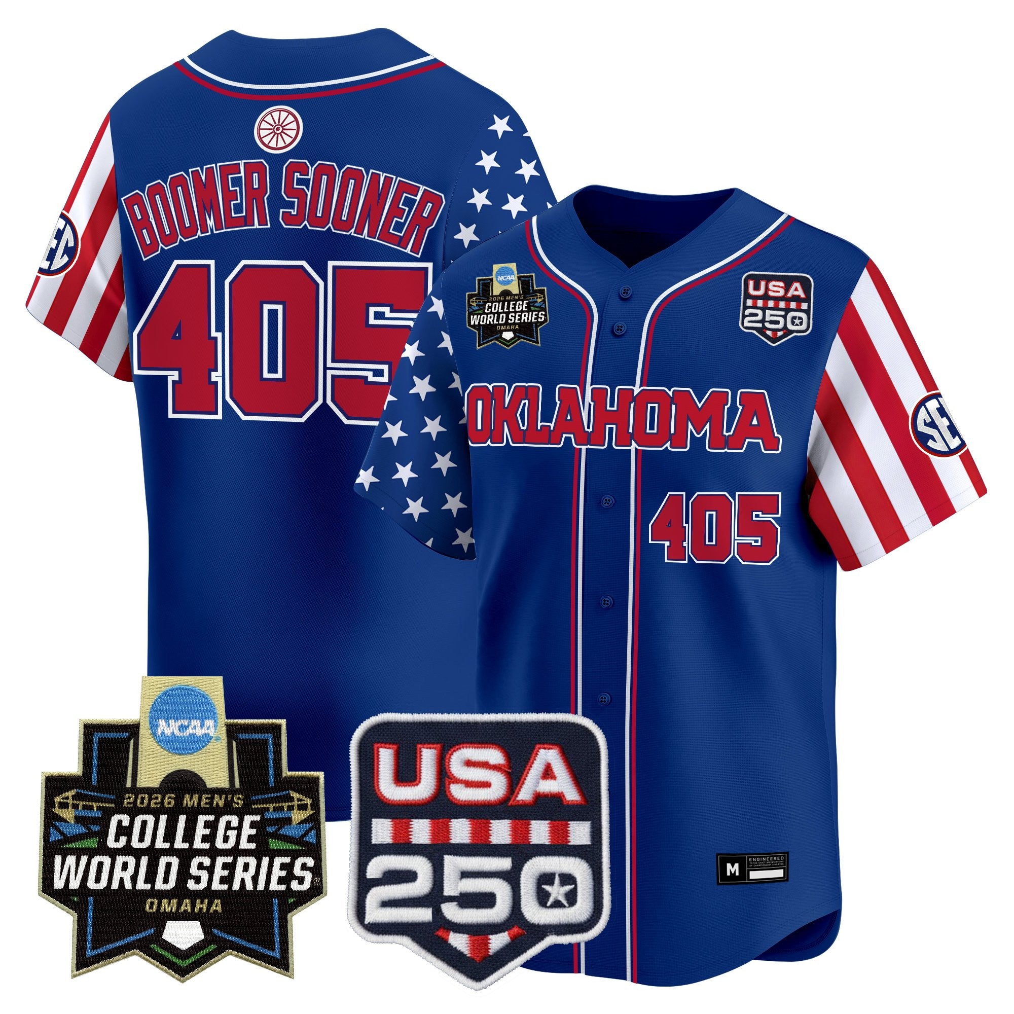 Men's Oklahoma Sooners 2026 World Series "America 250 Edition" Vapor Premier Limited Jersey - All Stitched
