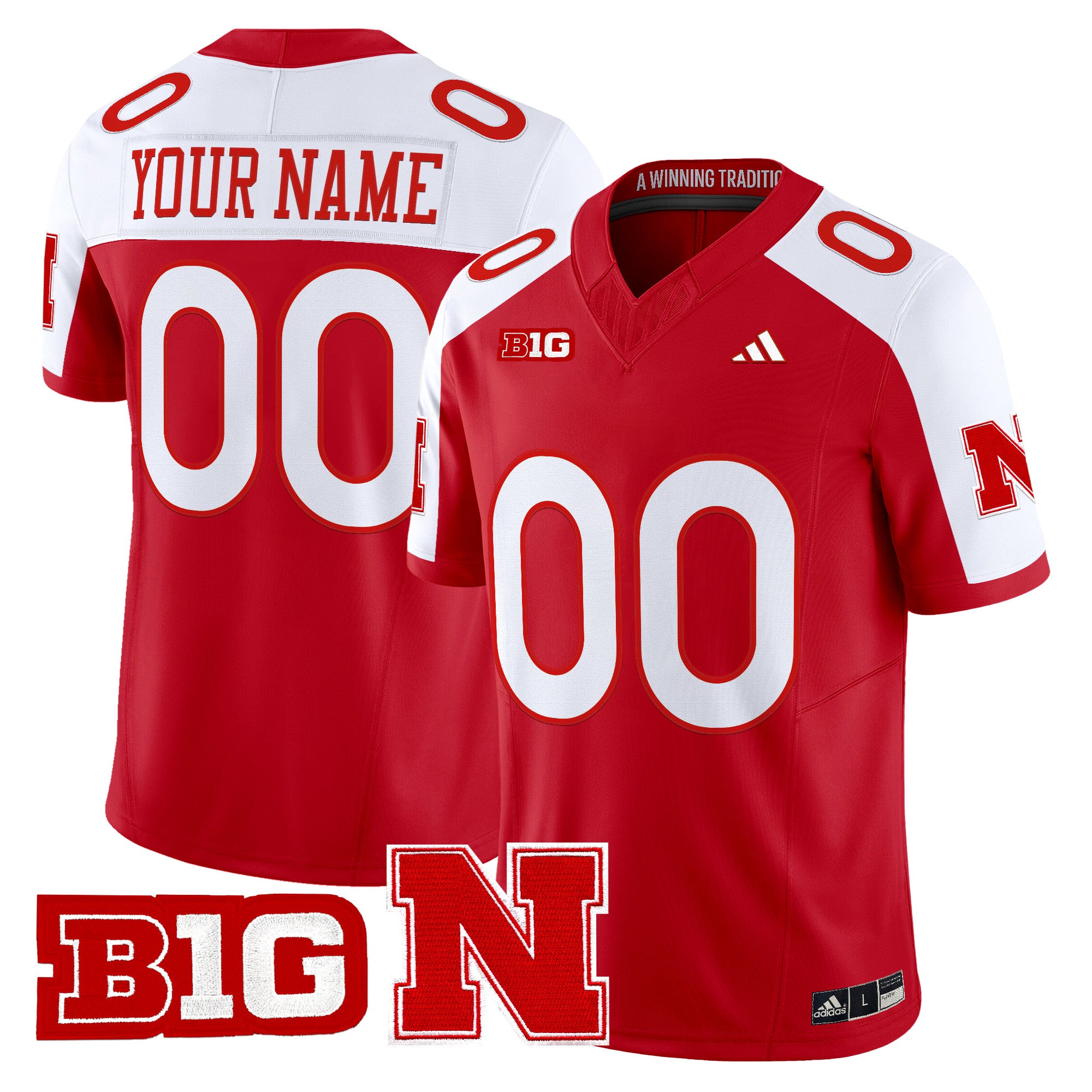 Nebraska Cornhuskers 2026 Vapor Limited Custom Jersey - All Stitched