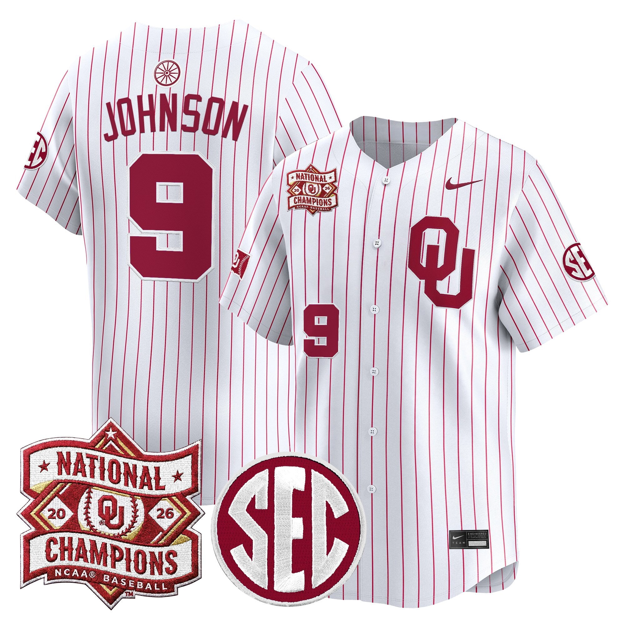 Men's Oklahoma Sooners 2026 National Champions Patch Vapor Premier Limited Jersey - All Stitched