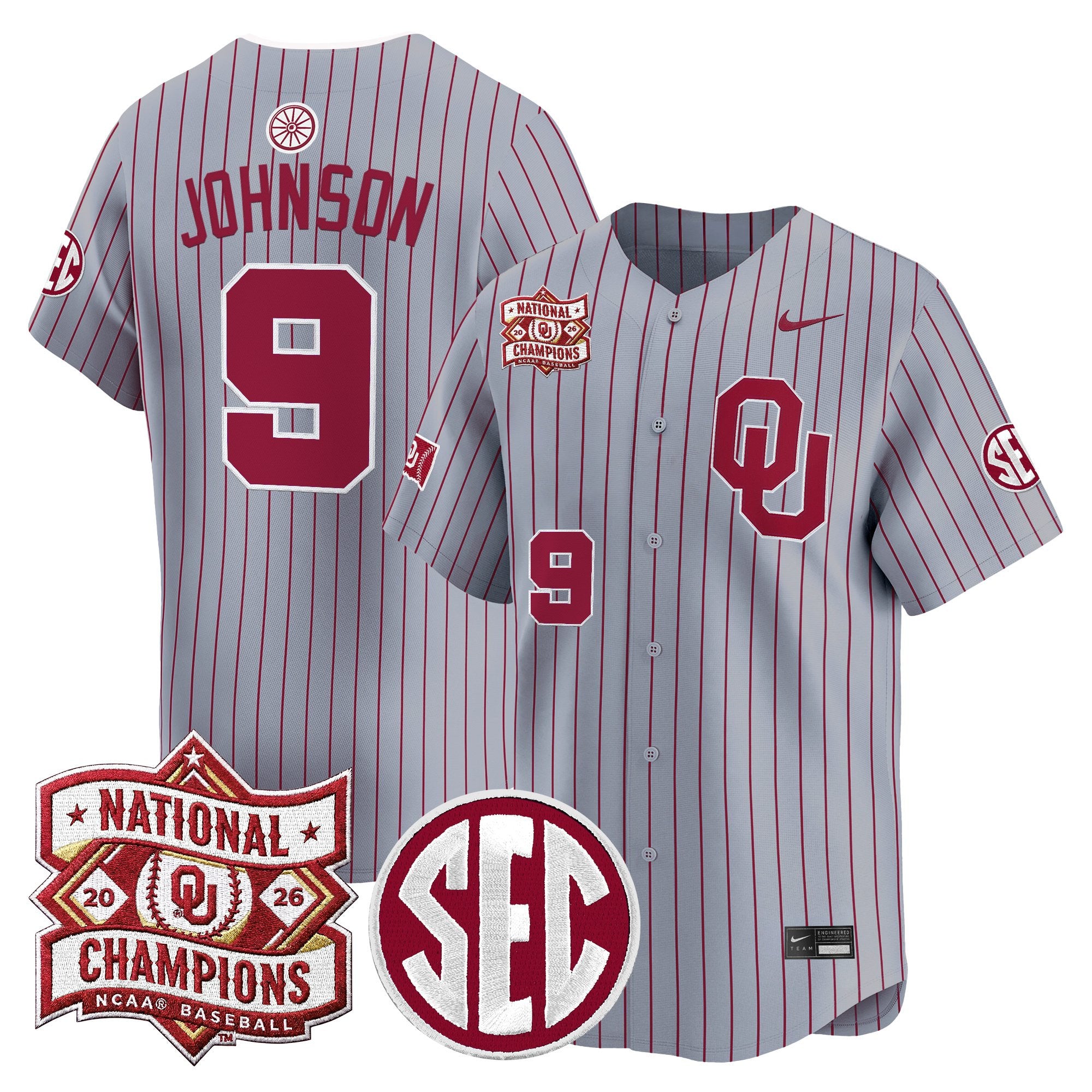 Men's Oklahoma Sooners 2026 National Champions Patch Vapor Premier Limited Jersey - All Stitched