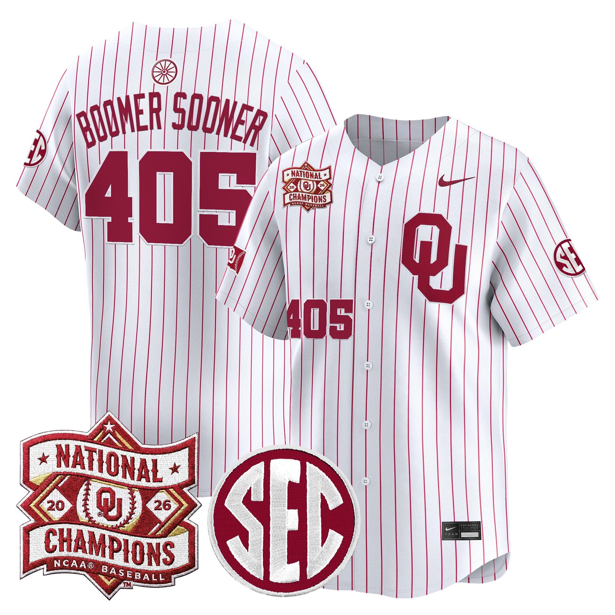 Men's Oklahoma Sooners 2026 National Champions Patch Vapor Premier Limited Jersey - All Stitched