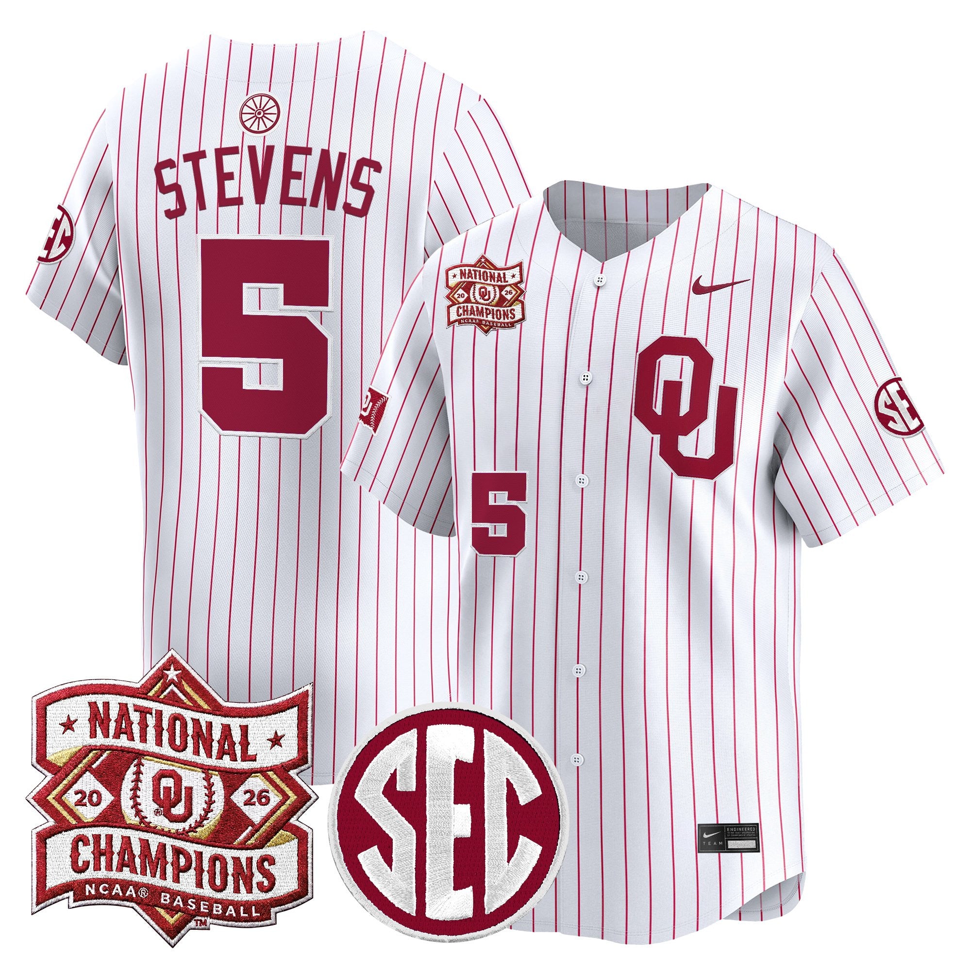 Men's Oklahoma Sooners 2026 National Champions Patch Vapor Premier Limited Jersey - All Stitched