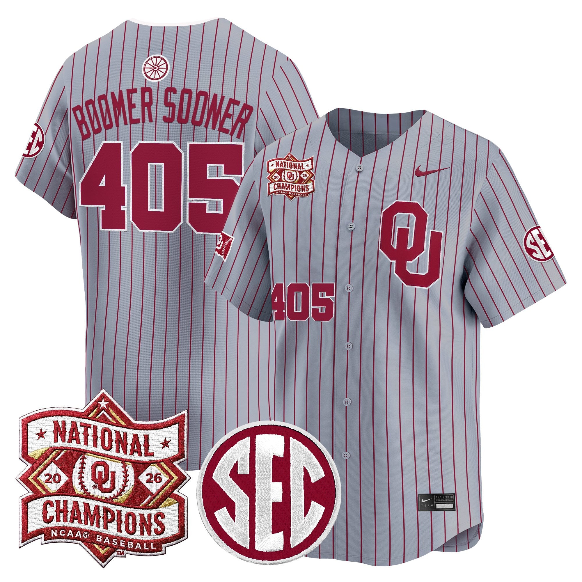 Men's Oklahoma Sooners 2026 National Champions Patch Vapor Premier Limited Jersey - All Stitched