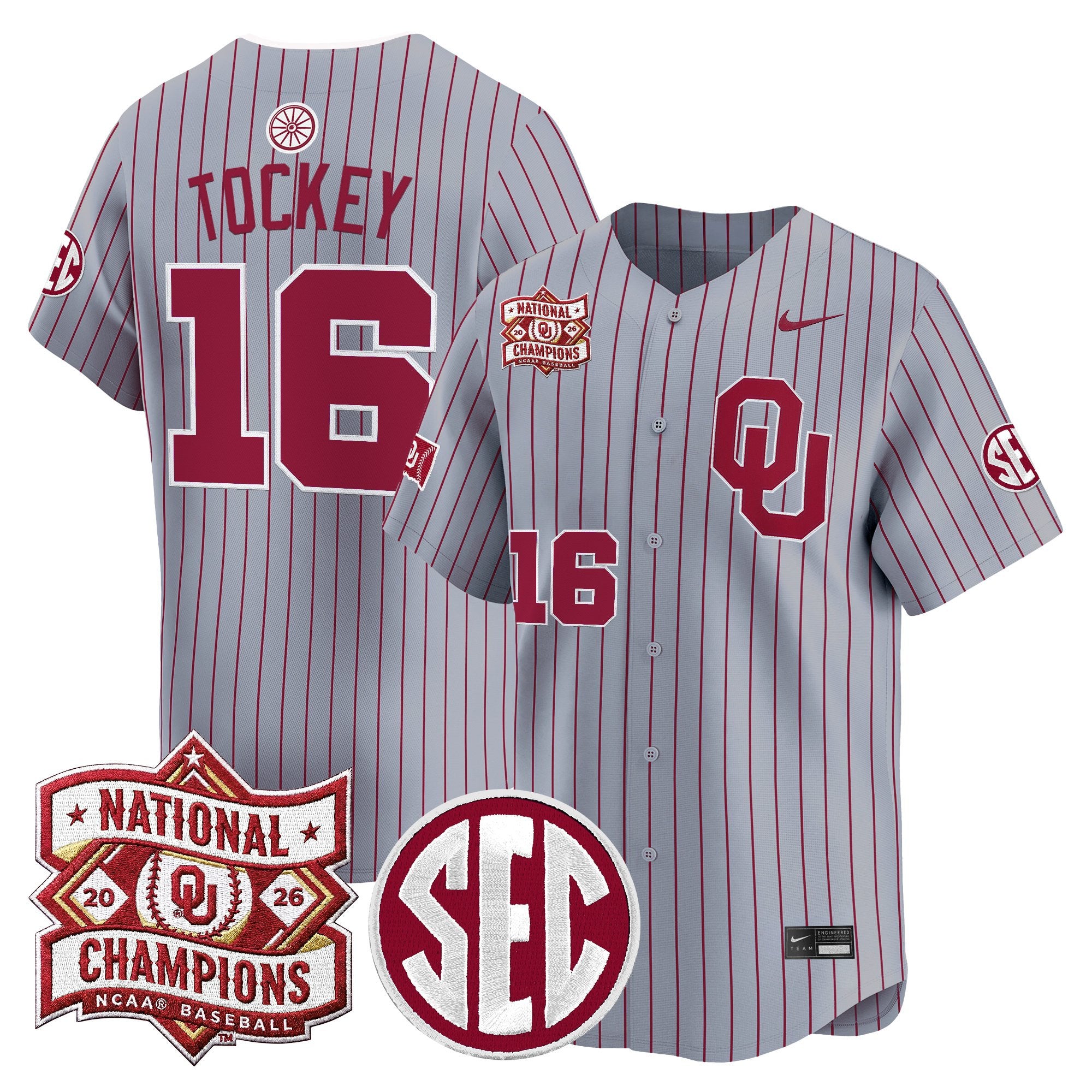 Men's Oklahoma Sooners 2026 National Champions Patch Vapor Premier Limited Jersey - All Stitched