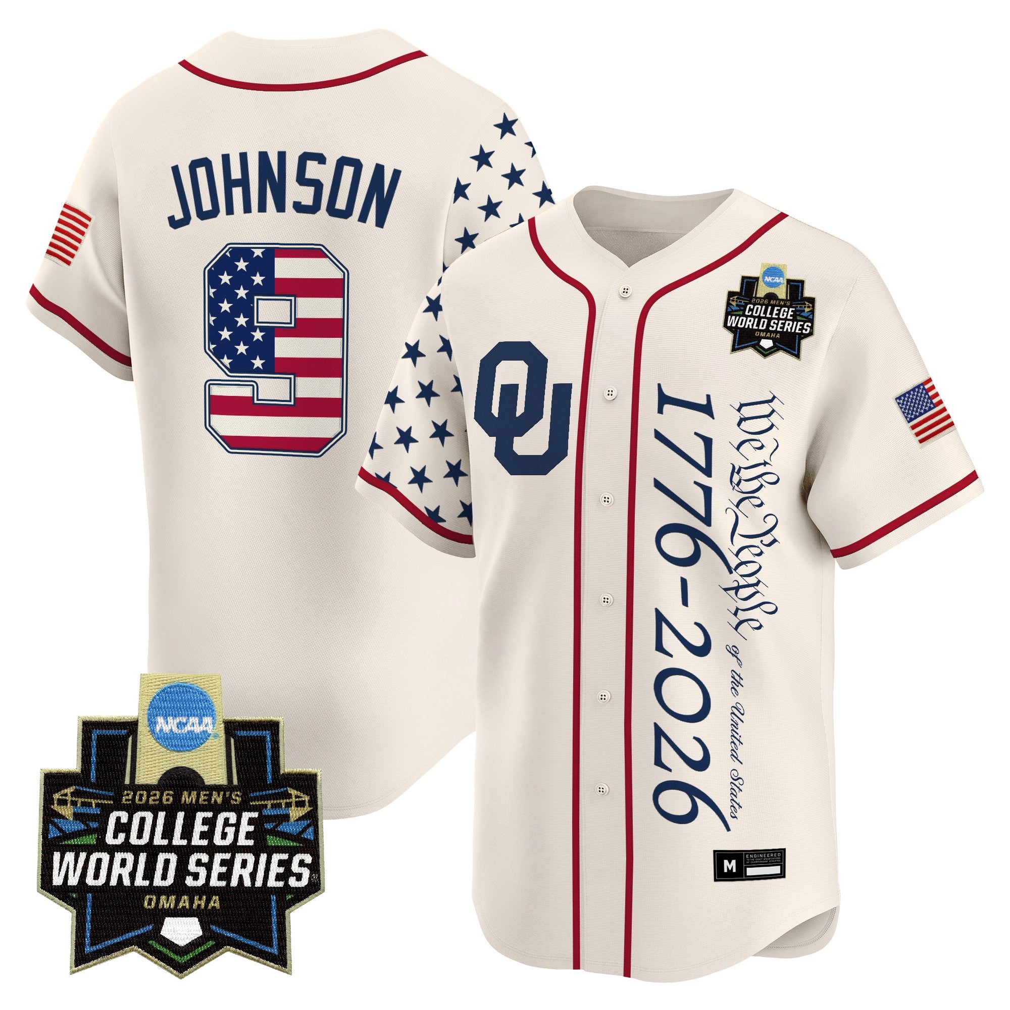 Men's Oklahoma Sooners 2026 World Series "America 250 Edition" Vapor Premier Limited Jersey V2 - All Stitched