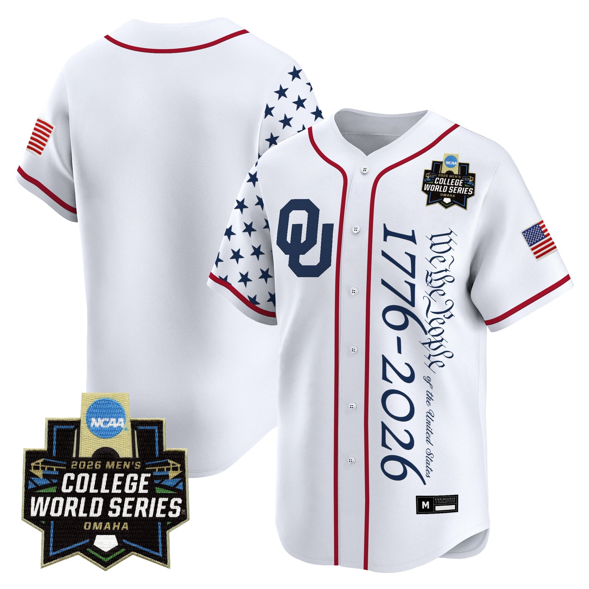 Men's Oklahoma Sooners 2026 World Series "America 250 Edition" Vapor Premier Limited Jersey V2 - All Stitched