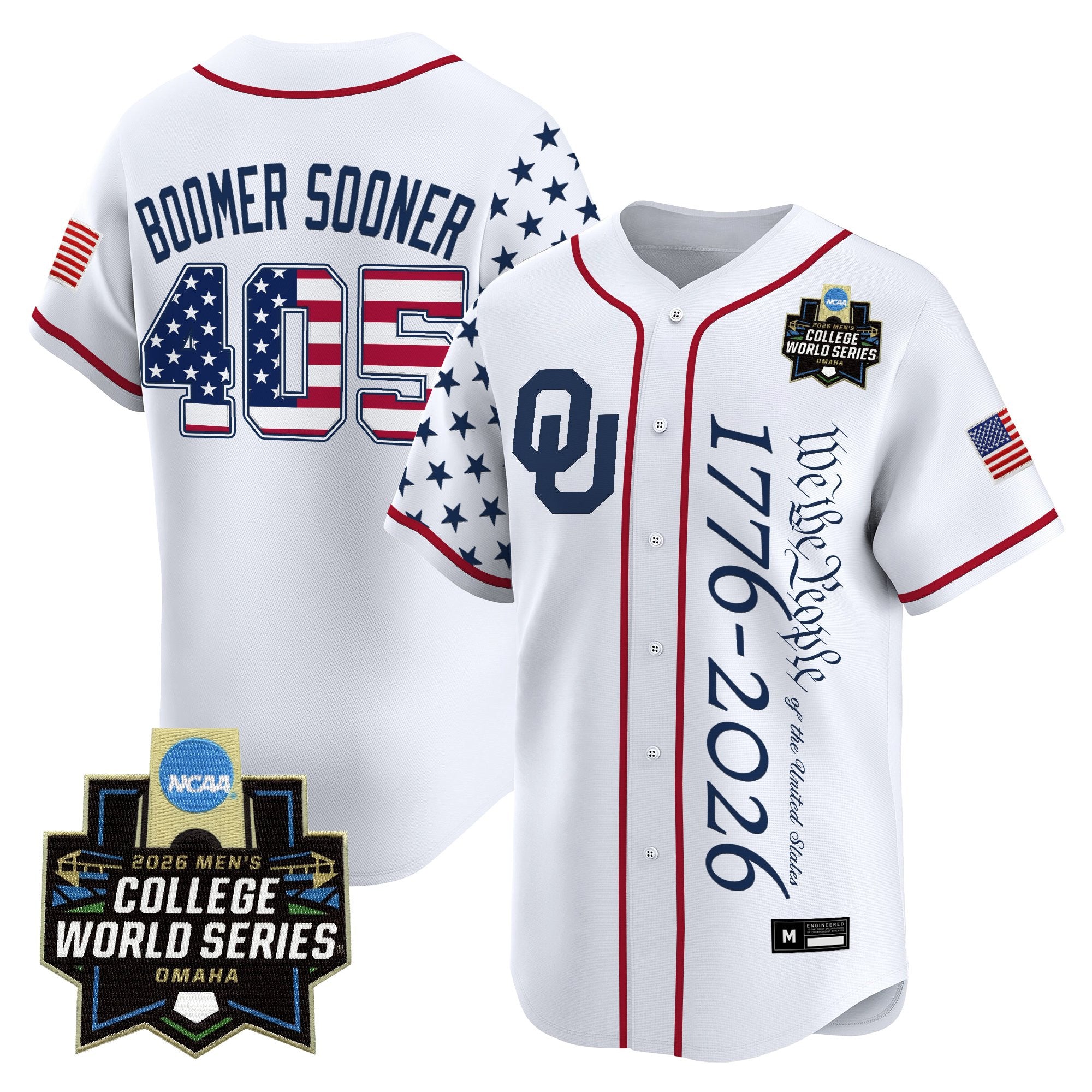 Men's Oklahoma Sooners 2026 World Series "America 250 Edition" Vapor Premier Limited Jersey V2 - All Stitched