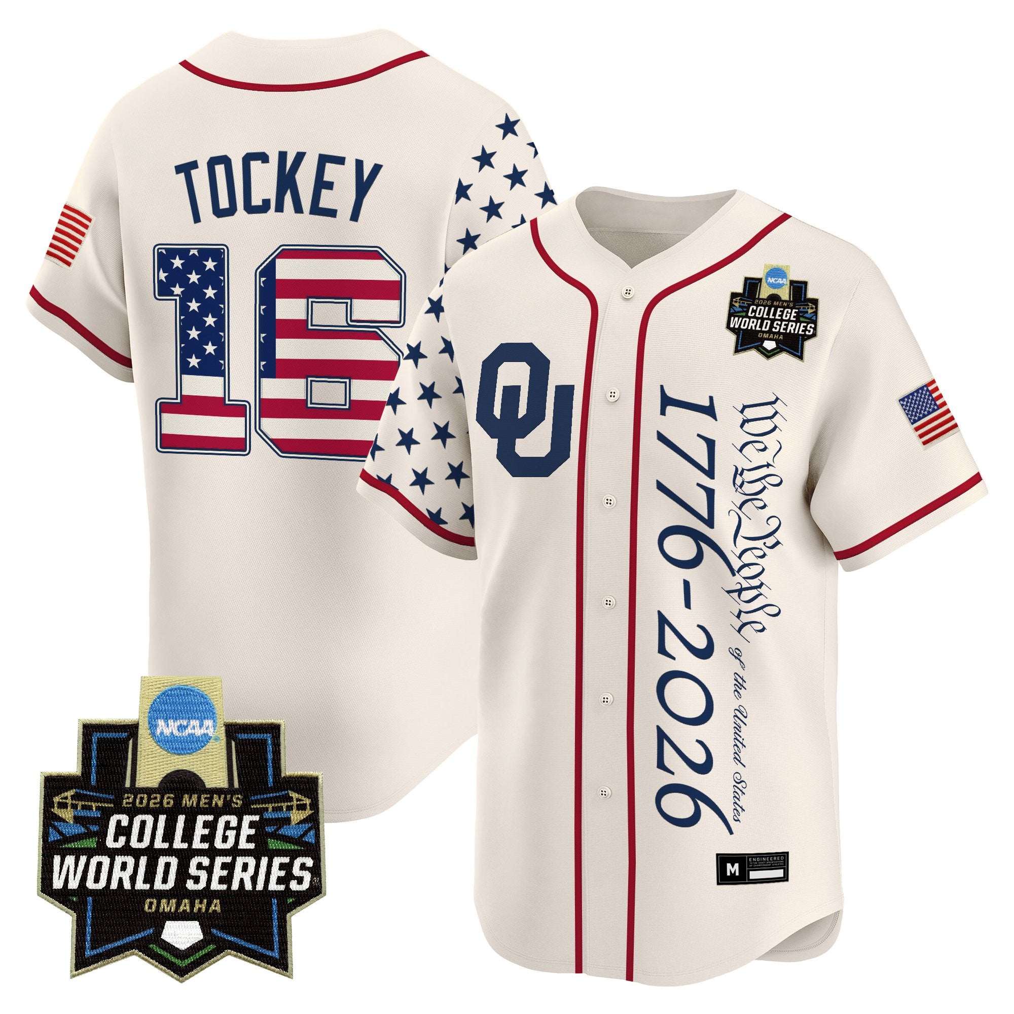 Men's Oklahoma Sooners 2026 World Series "America 250 Edition" Vapor Premier Limited Jersey V2 - All Stitched