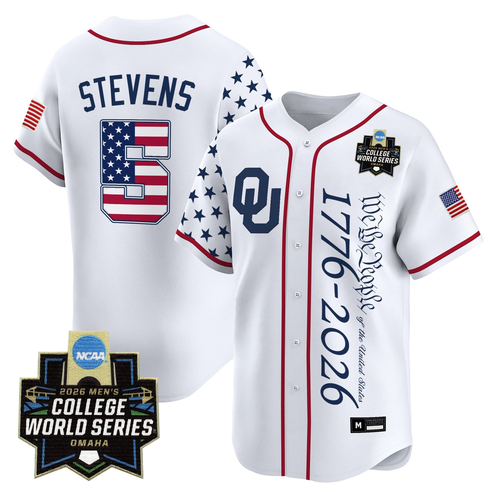 Men's Oklahoma Sooners 2026 World Series "America 250 Edition" Vapor Premier Limited Jersey V2 - All Stitched