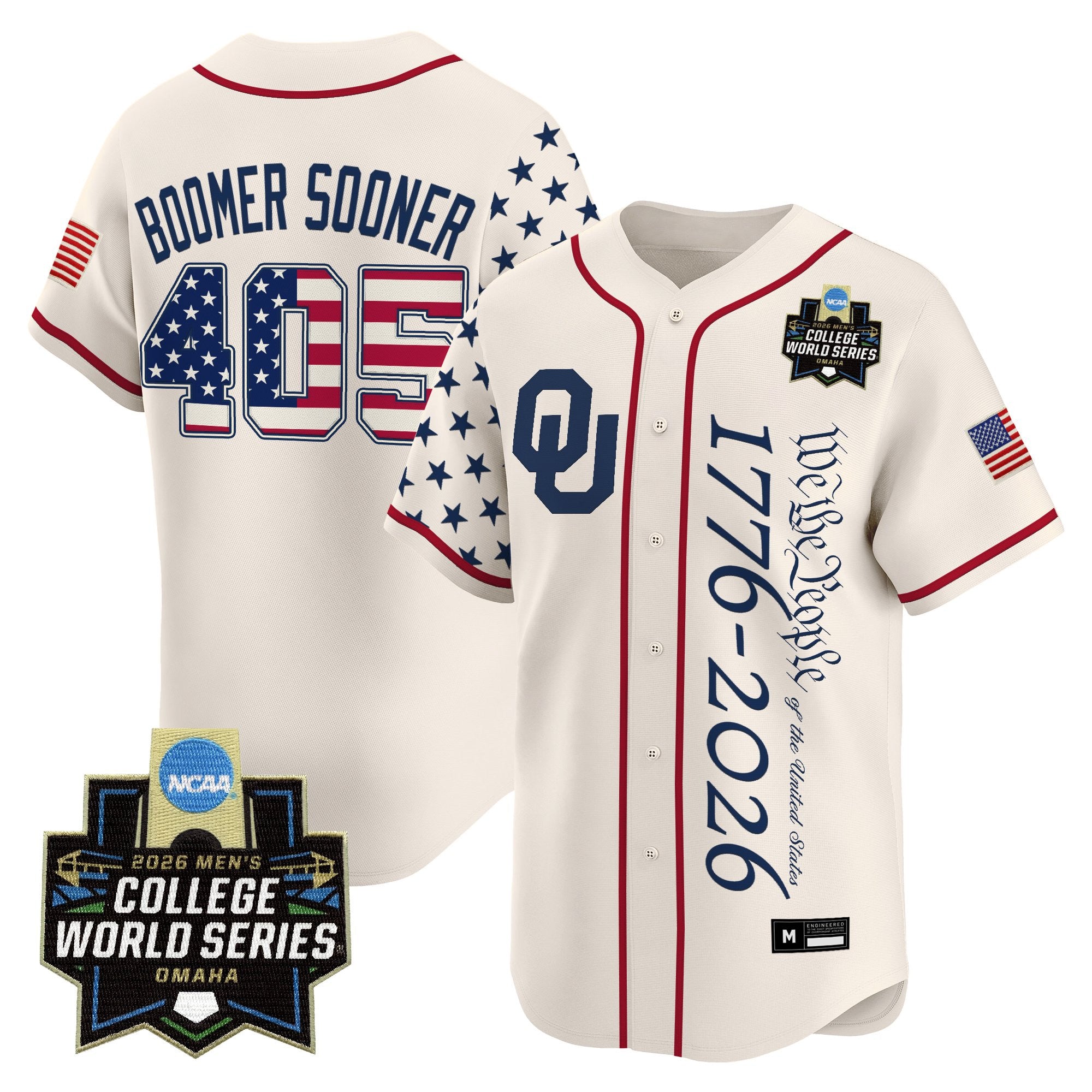 Men's Oklahoma Sooners 2026 World Series "America 250 Edition" Vapor Premier Limited Jersey V2 - All Stitched
