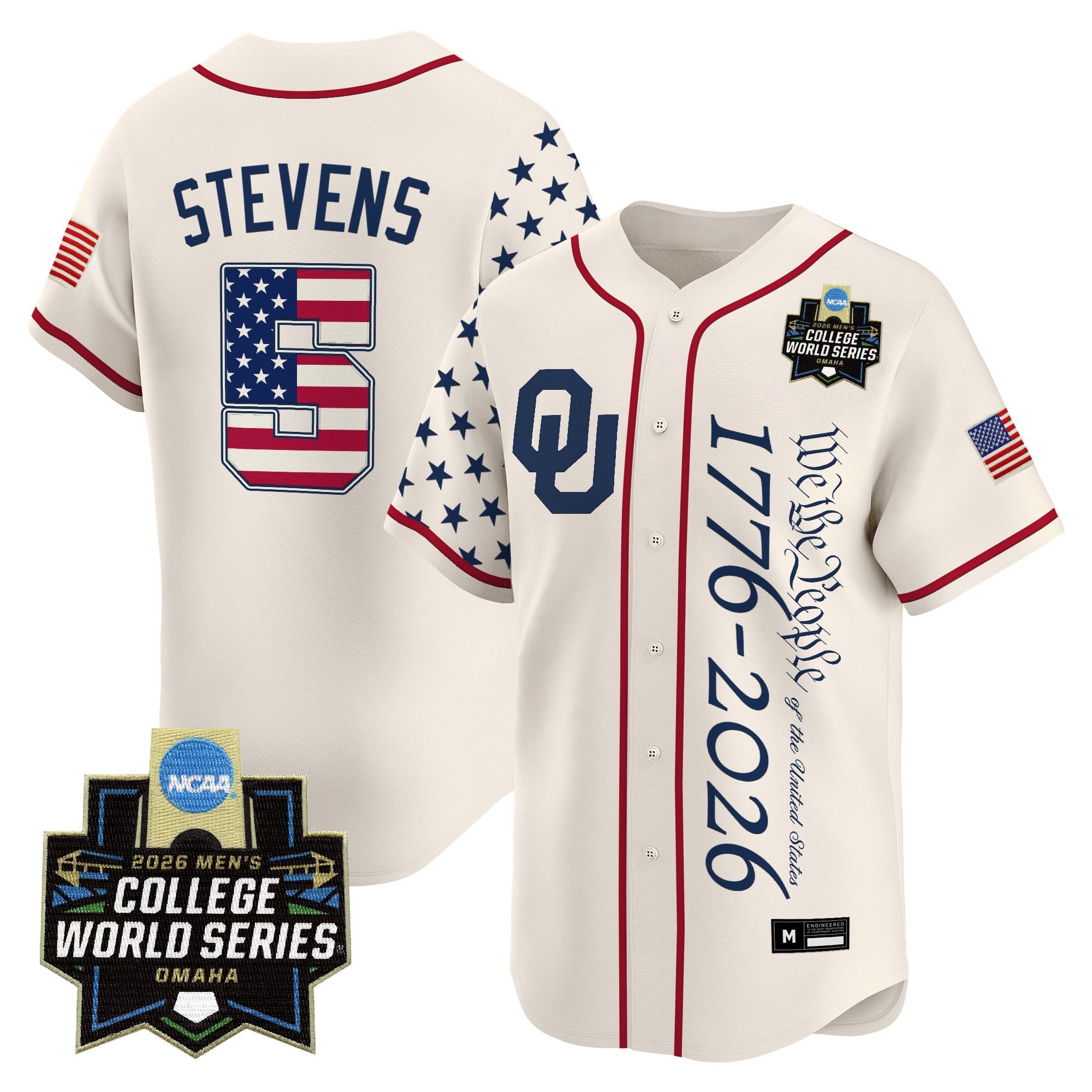 Men's Oklahoma Sooners 2026 World Series "America 250 Edition" Vapor Premier Limited Jersey V2 - All Stitched