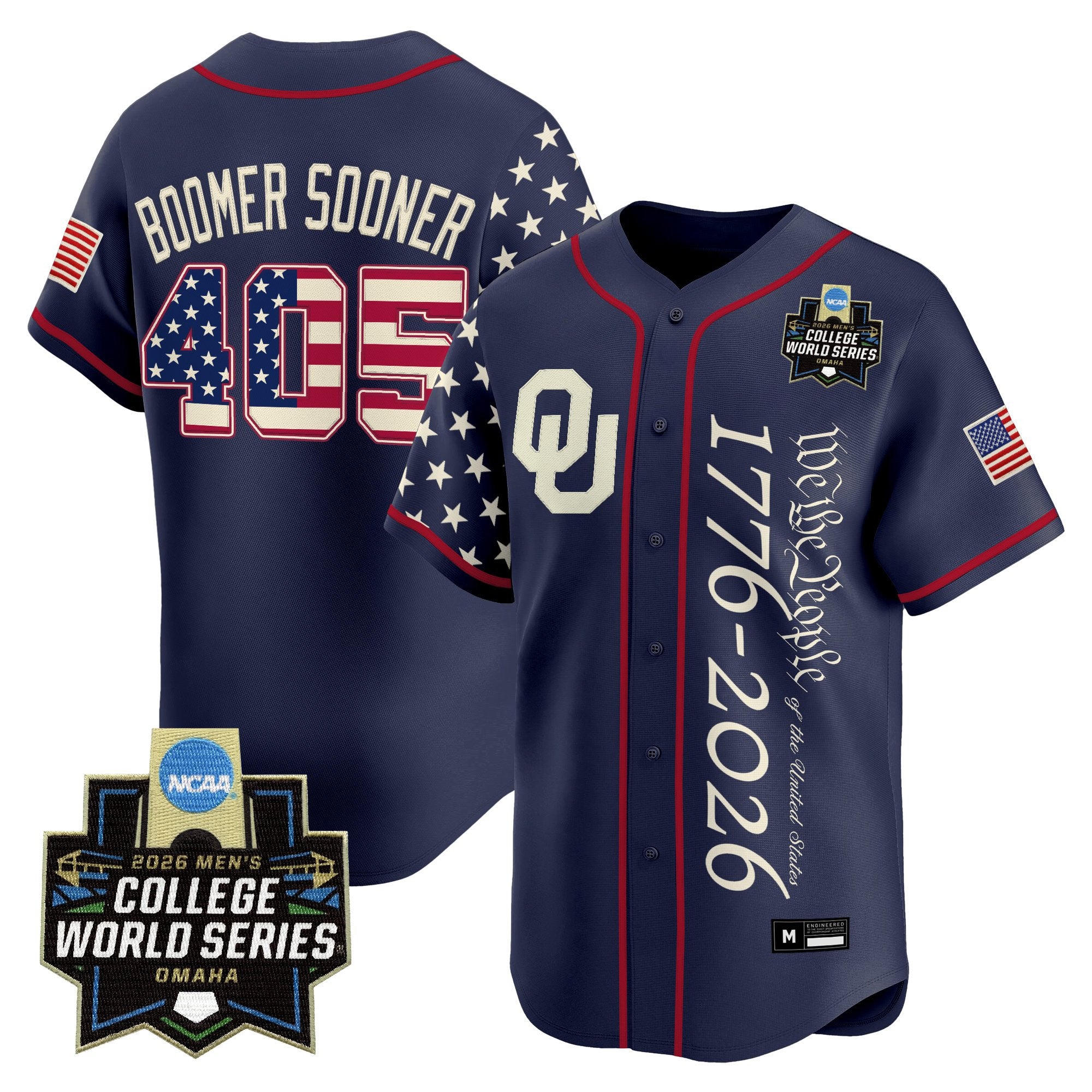 Men's Oklahoma Sooners 2026 World Series "America 250 Edition" Vapor Premier Limited Jersey V2 - All Stitched