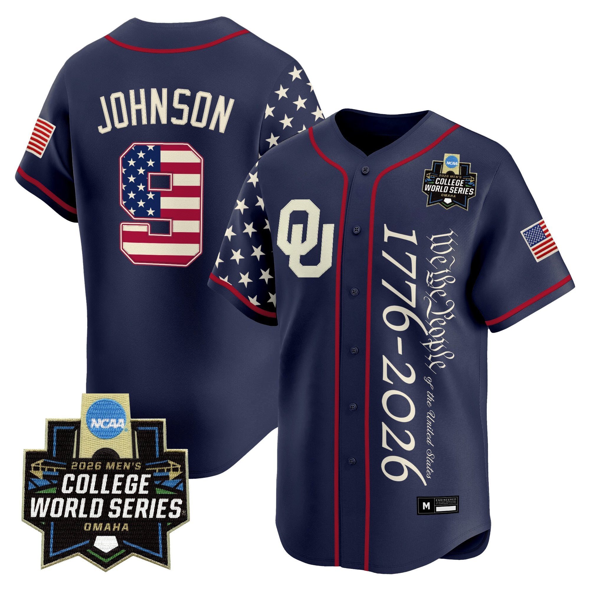 Men's Oklahoma Sooners 2026 World Series "America 250 Edition" Vapor Premier Limited Jersey V2 - All Stitched
