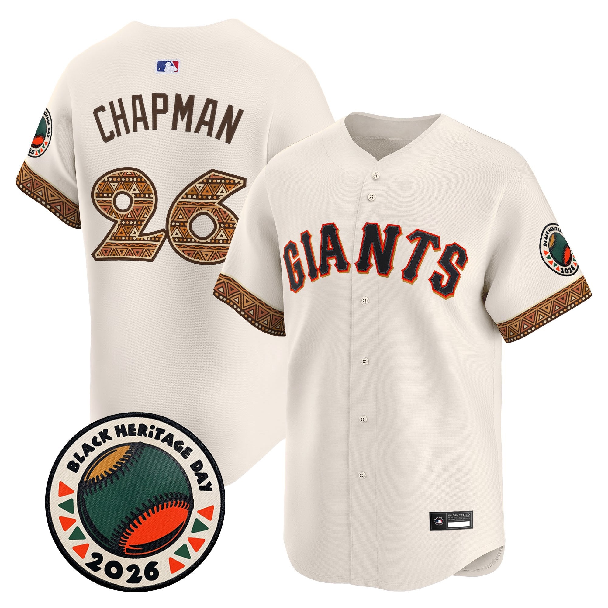Men's San Francisco Giants 2026 Black Heritage Day Vapor Premier Limited Jersey - Stitched