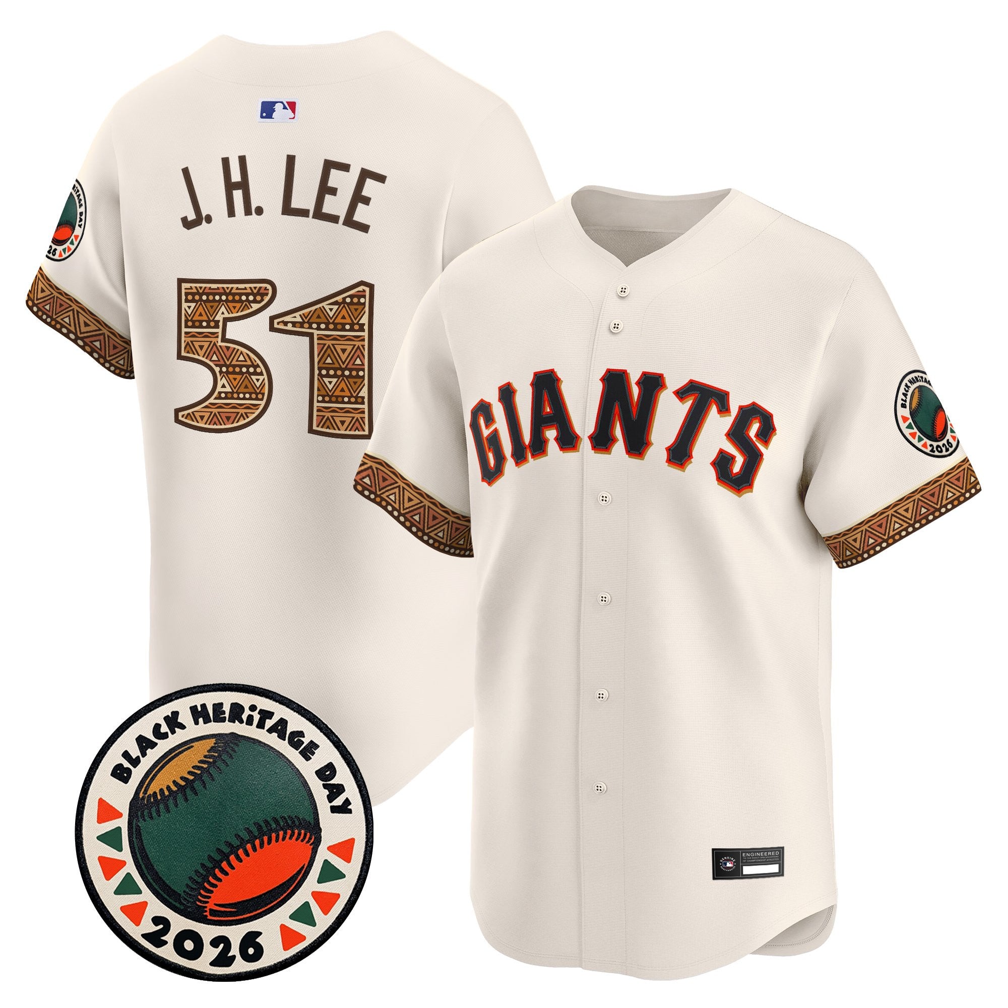 Men's San Francisco Giants 2026 Black Heritage Day Vapor Premier Limited Jersey - Stitched