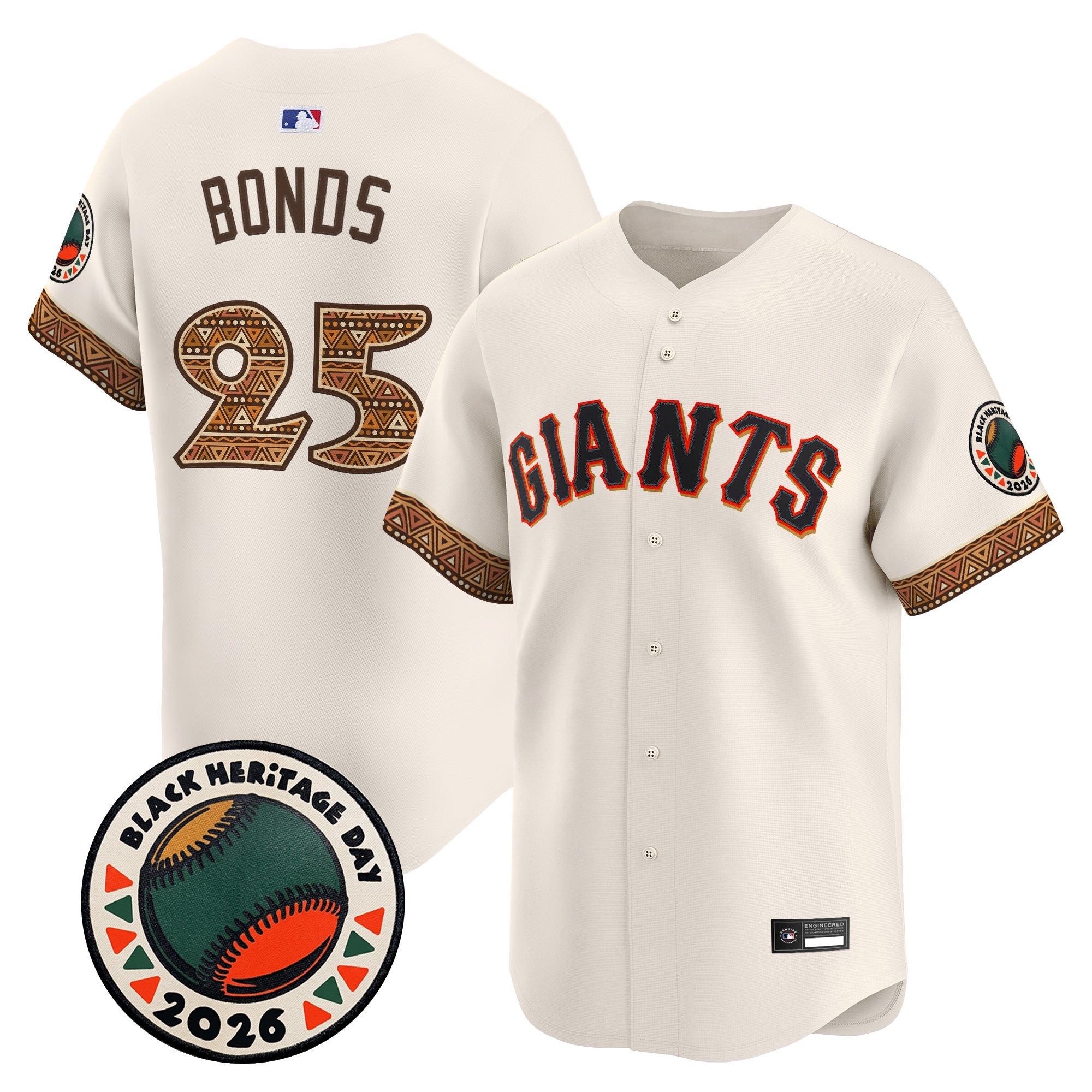 Men's San Francisco Giants 2026 Black Heritage Day Vapor Premier Limited Jersey - Stitched