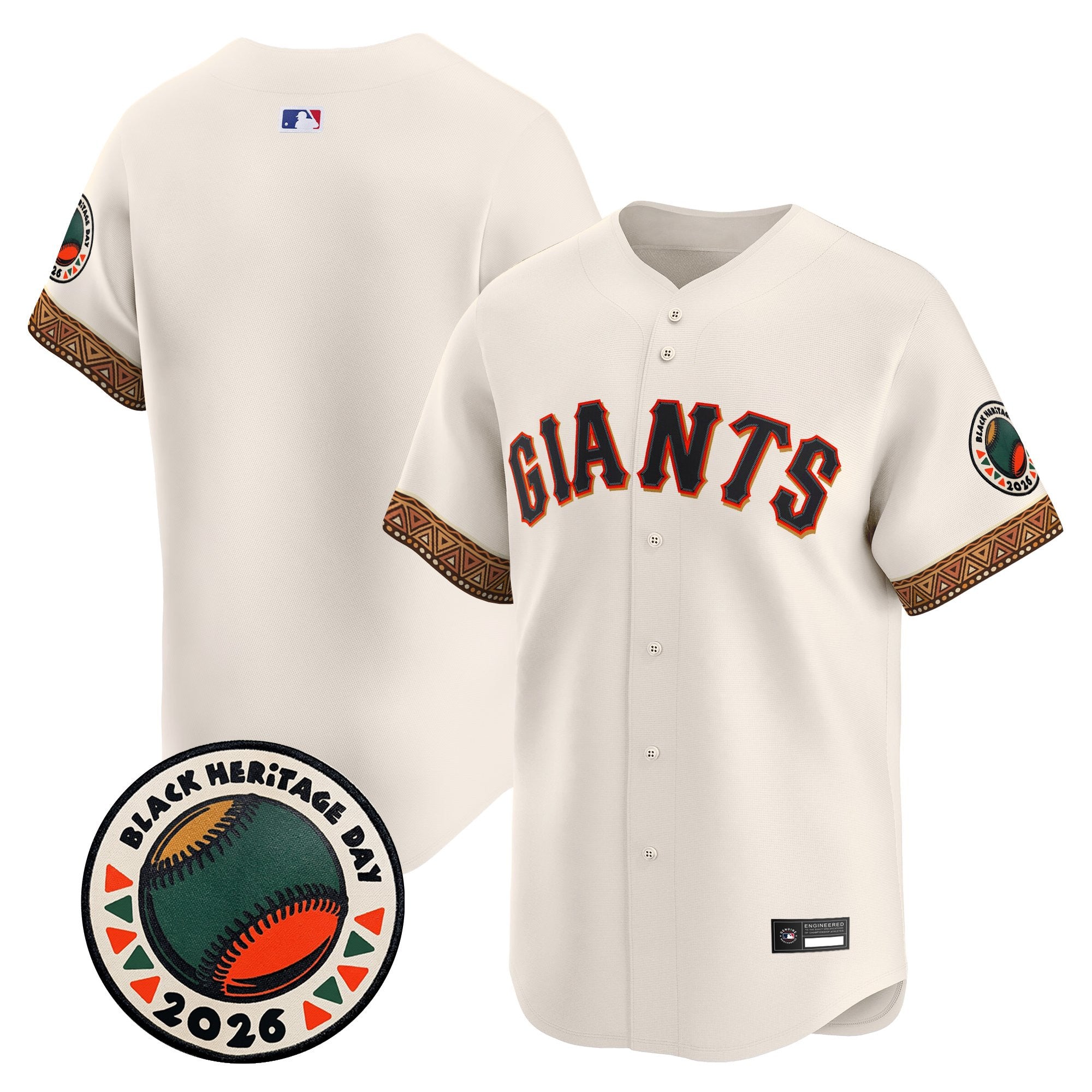 Men's San Francisco Giants 2026 Black Heritage Day Vapor Premier Limited Jersey - Stitched