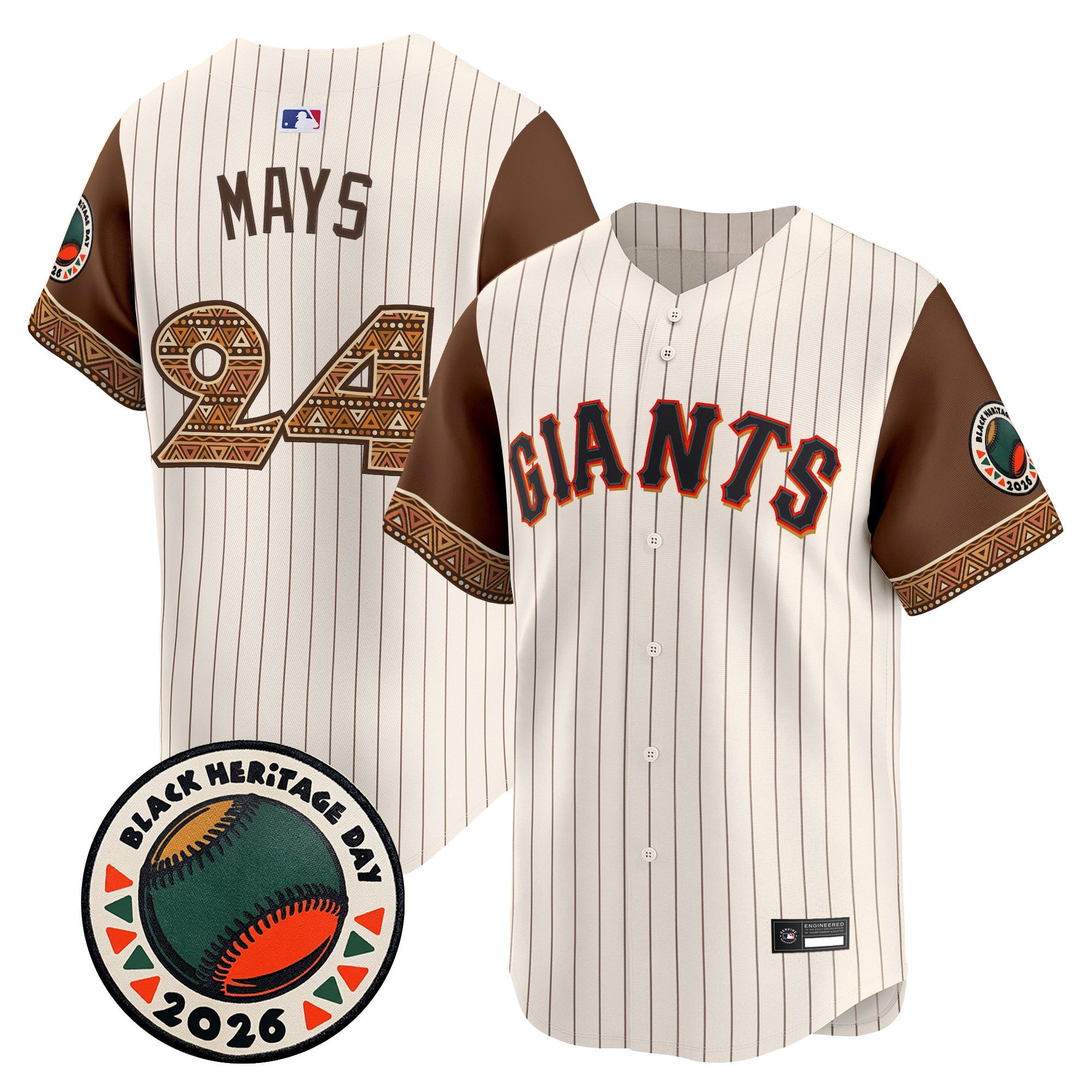 Men's San Francisco Giants 2026 Black Heritage Day Vapor Premier Limited Jersey - Stitched