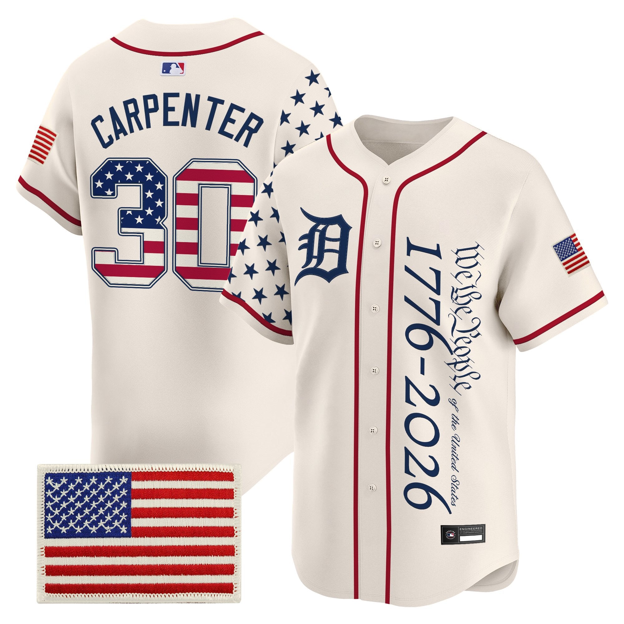Men's Detroit Tigers "America250 Edition" Vapor Premier Limited Jersey V2 - All Stitched