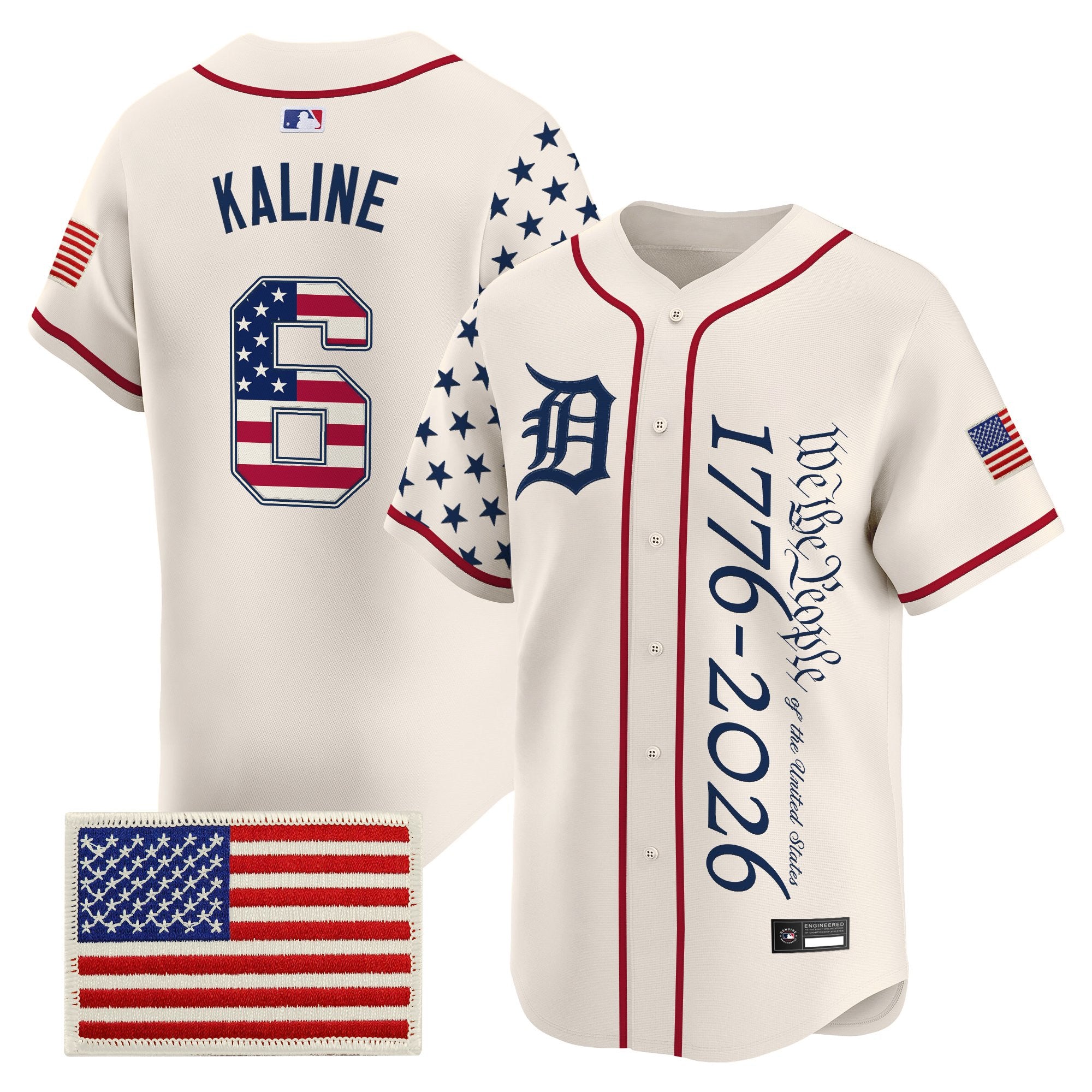 Men's Detroit Tigers "America250 Edition" Vapor Premier Limited Jersey V2 - All Stitched