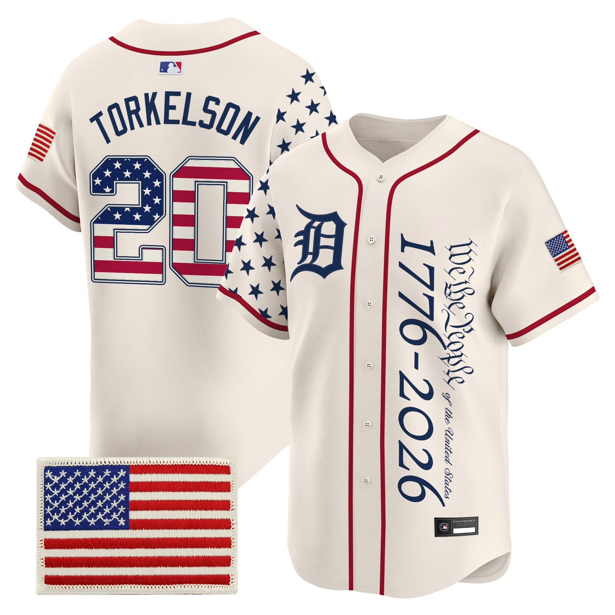Men's Detroit Tigers "America250 Edition" Vapor Premier Limited Jersey V2 - All Stitched