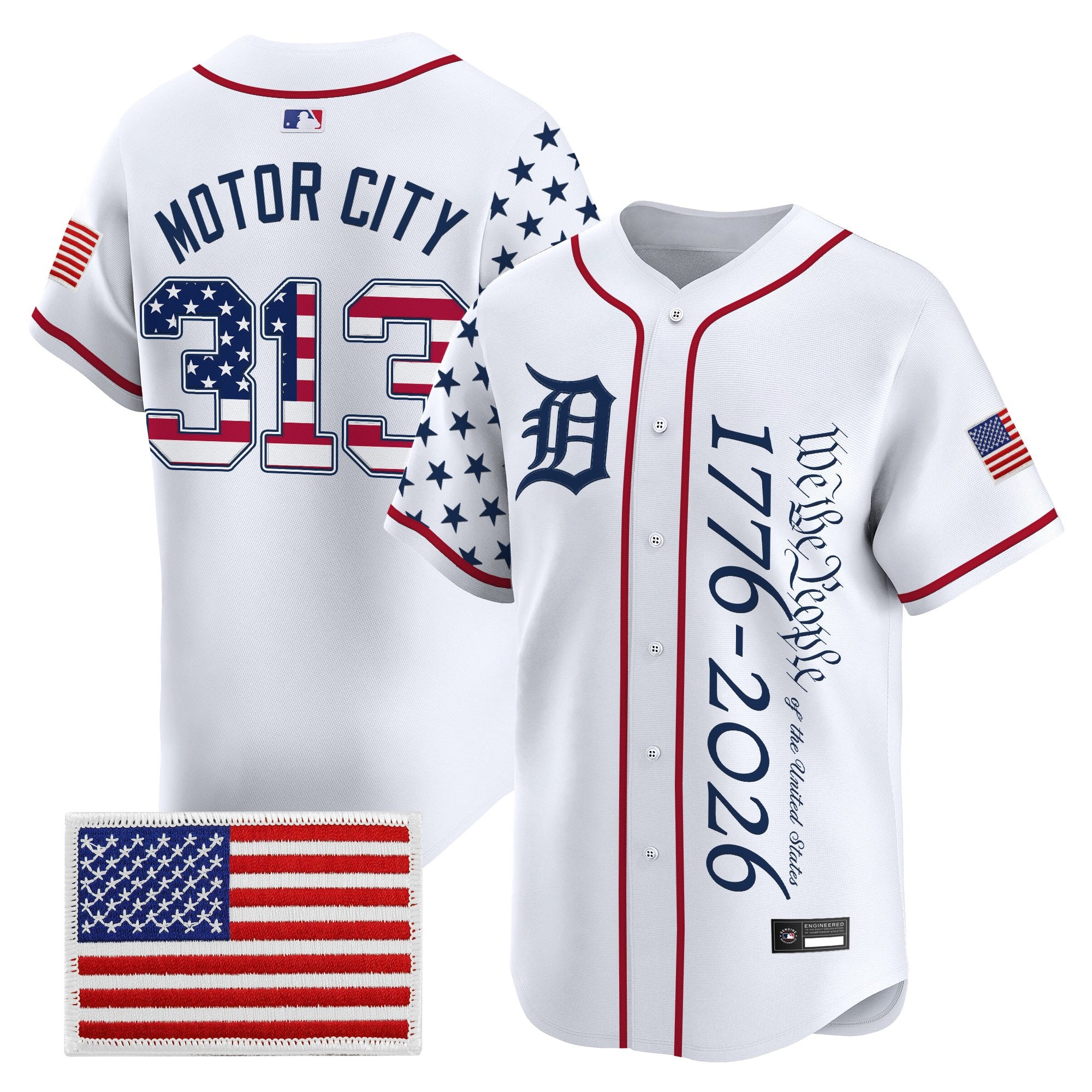 Men's Detroit Tigers "America250 Edition" Vapor Premier Limited Jersey V2 - All Stitched