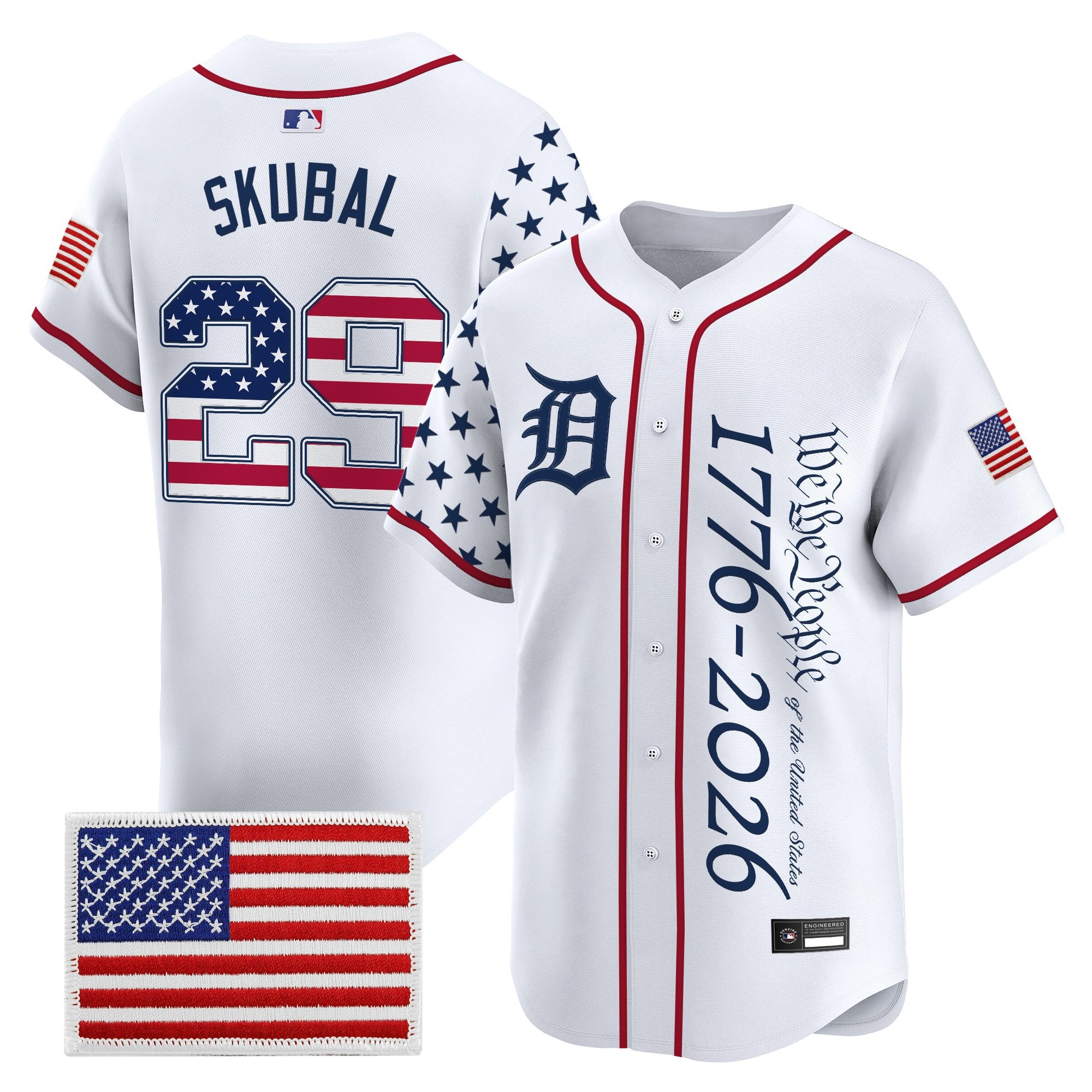 Men's Detroit Tigers "America250 Edition" Vapor Premier Limited Jersey V2 - All Stitched