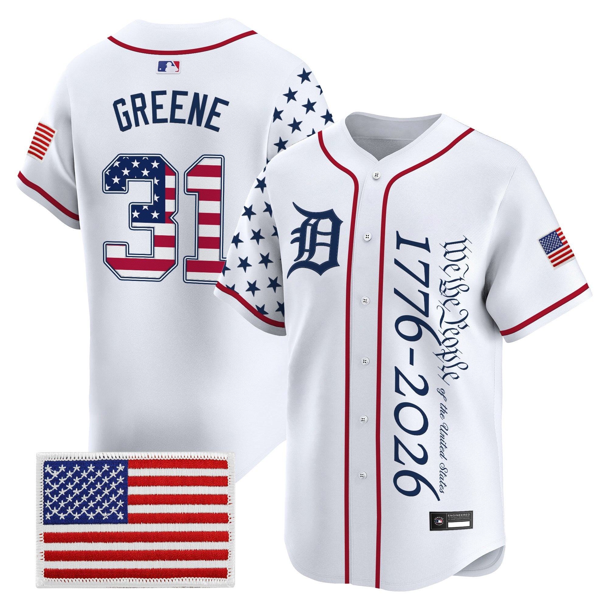 Men's Detroit Tigers "America250 Edition" Vapor Premier Limited Jersey V2 - All Stitched
