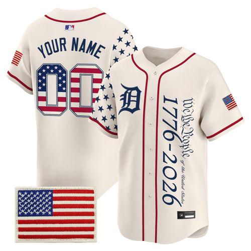 Detroit Tigers "America250 Edition" Vapor Premier Limited Custom Jersey V2 - All Stitched