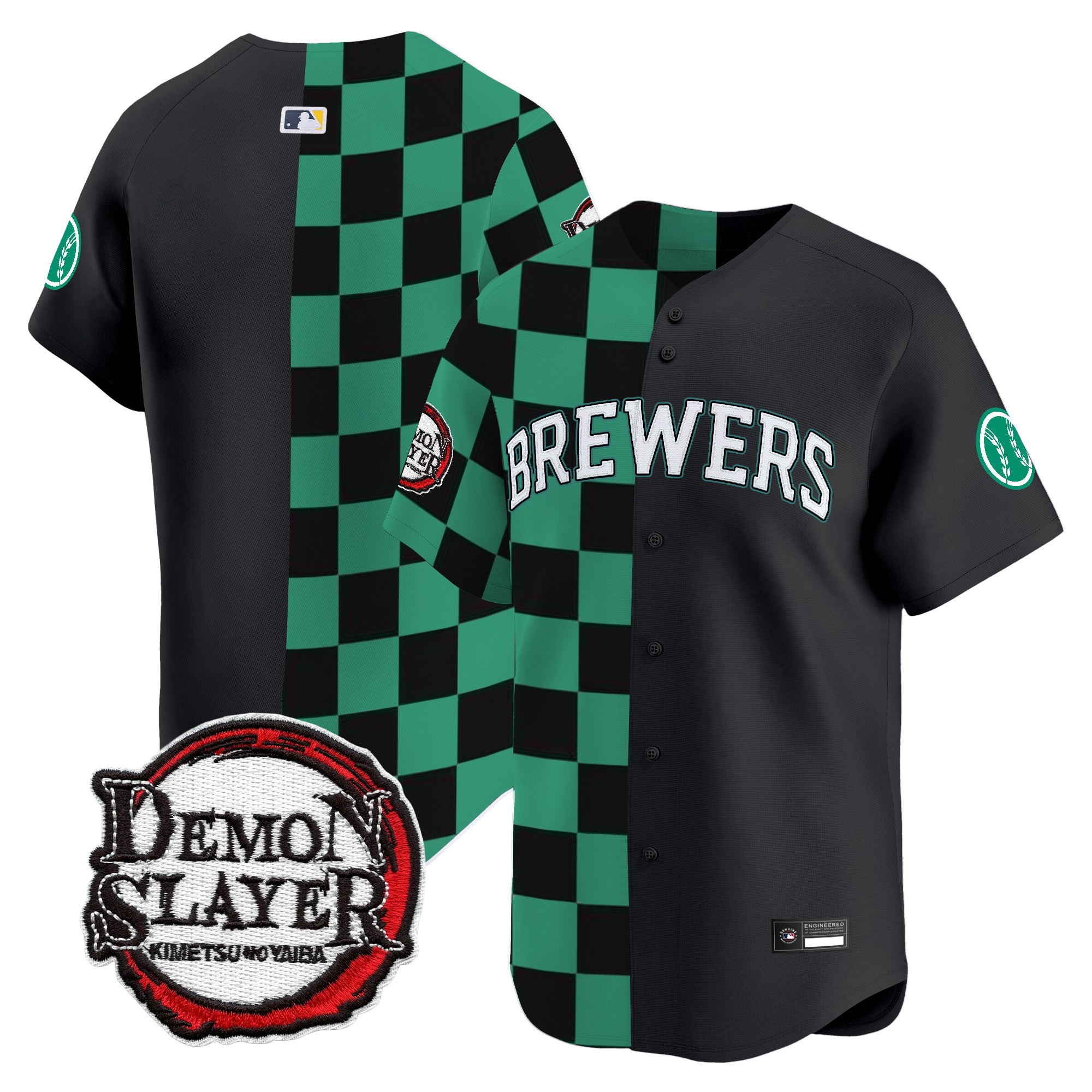 Milwaukee Brewers x Demon Slayer Vapor Premier Limited Jersey - Stitched