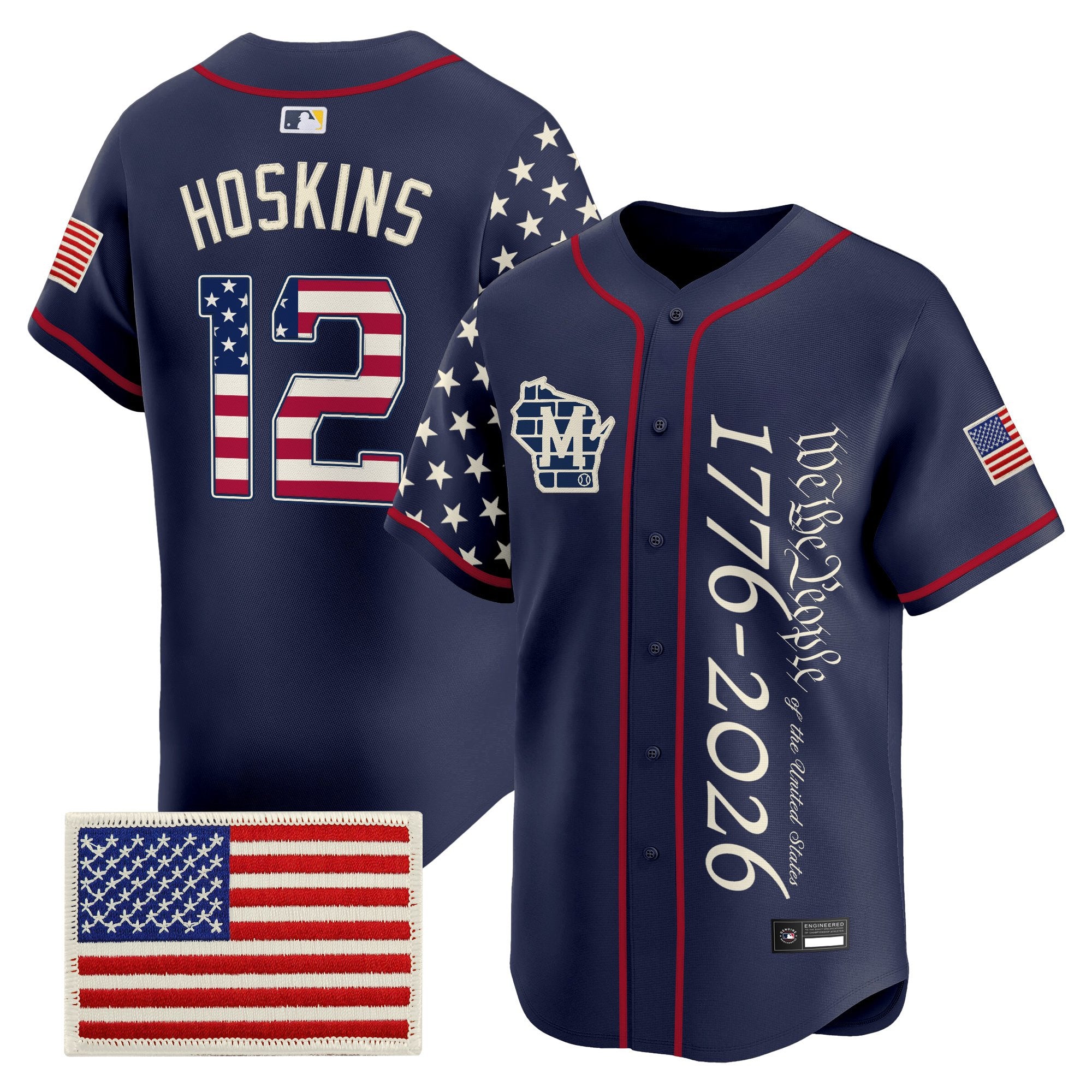 Men's Milwaukee Brewers "America 250 Edition" Vapor Premier Limited Jersey V2 - All Stitched