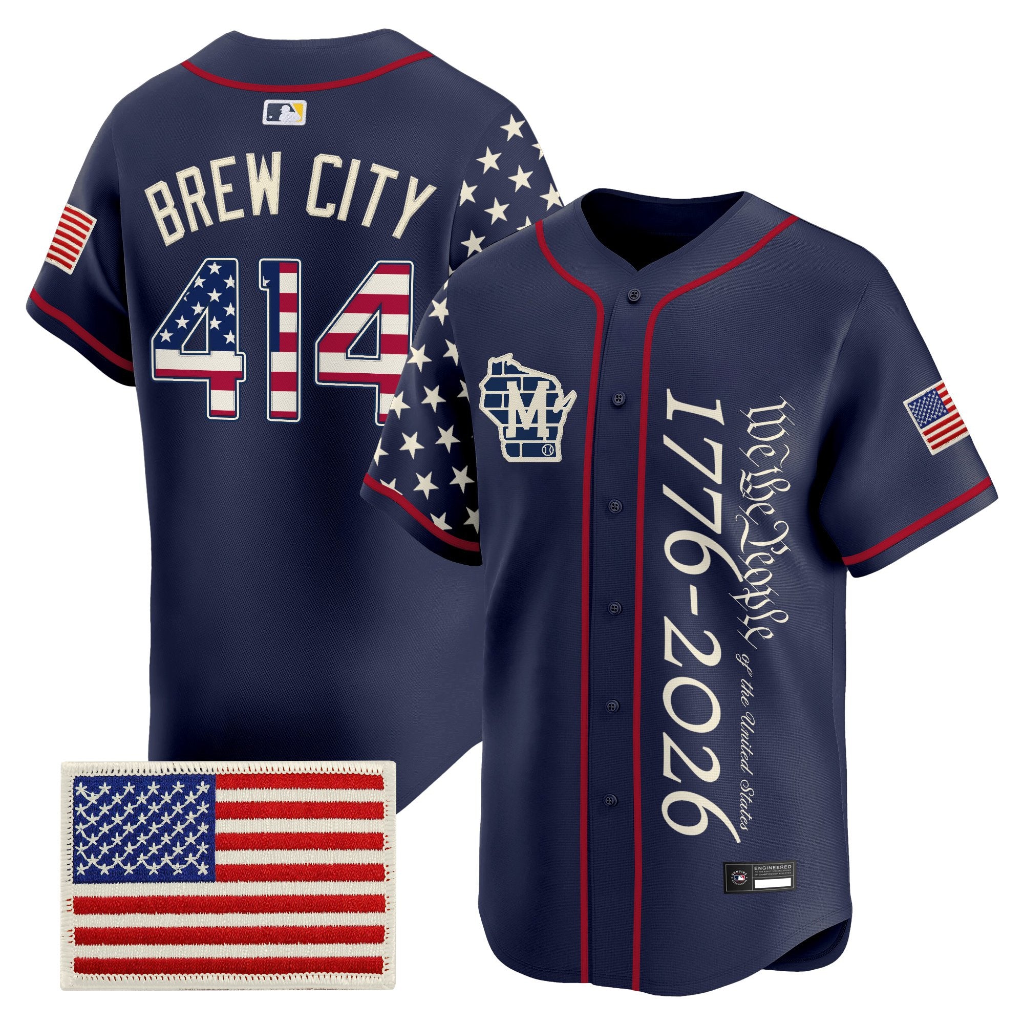 Men's Milwaukee Brewers "America 250 Edition" Vapor Premier Limited Jersey V2 - All Stitched
